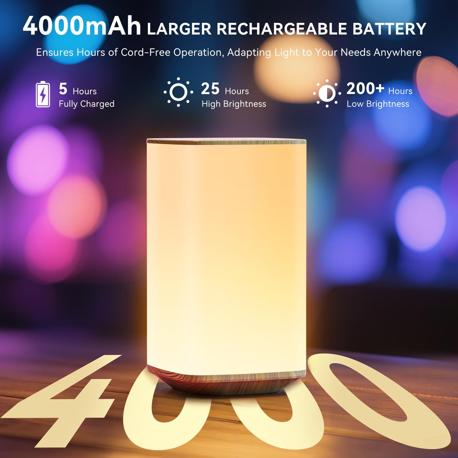Thumbnail 5 de Auxmir Nachtlicht Nachttischlampe 4000mAh