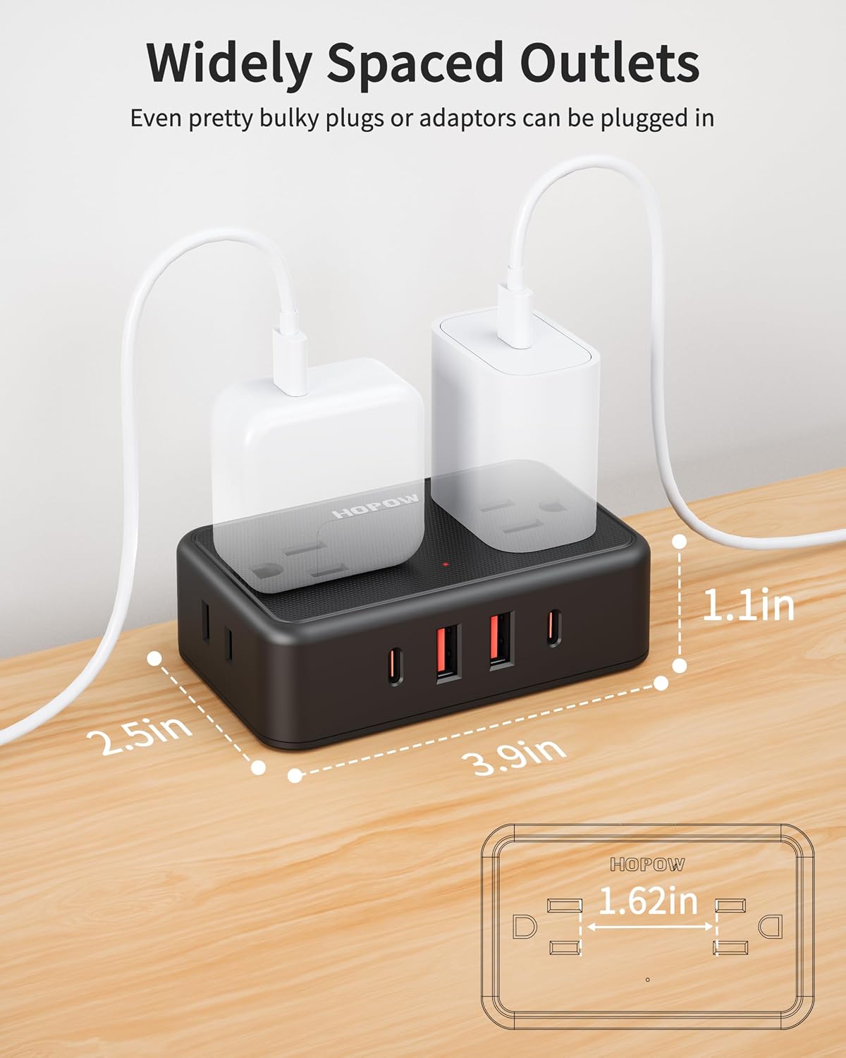 Thumbnail 6 de Desk Clamp Power Strip, 4 Outlets