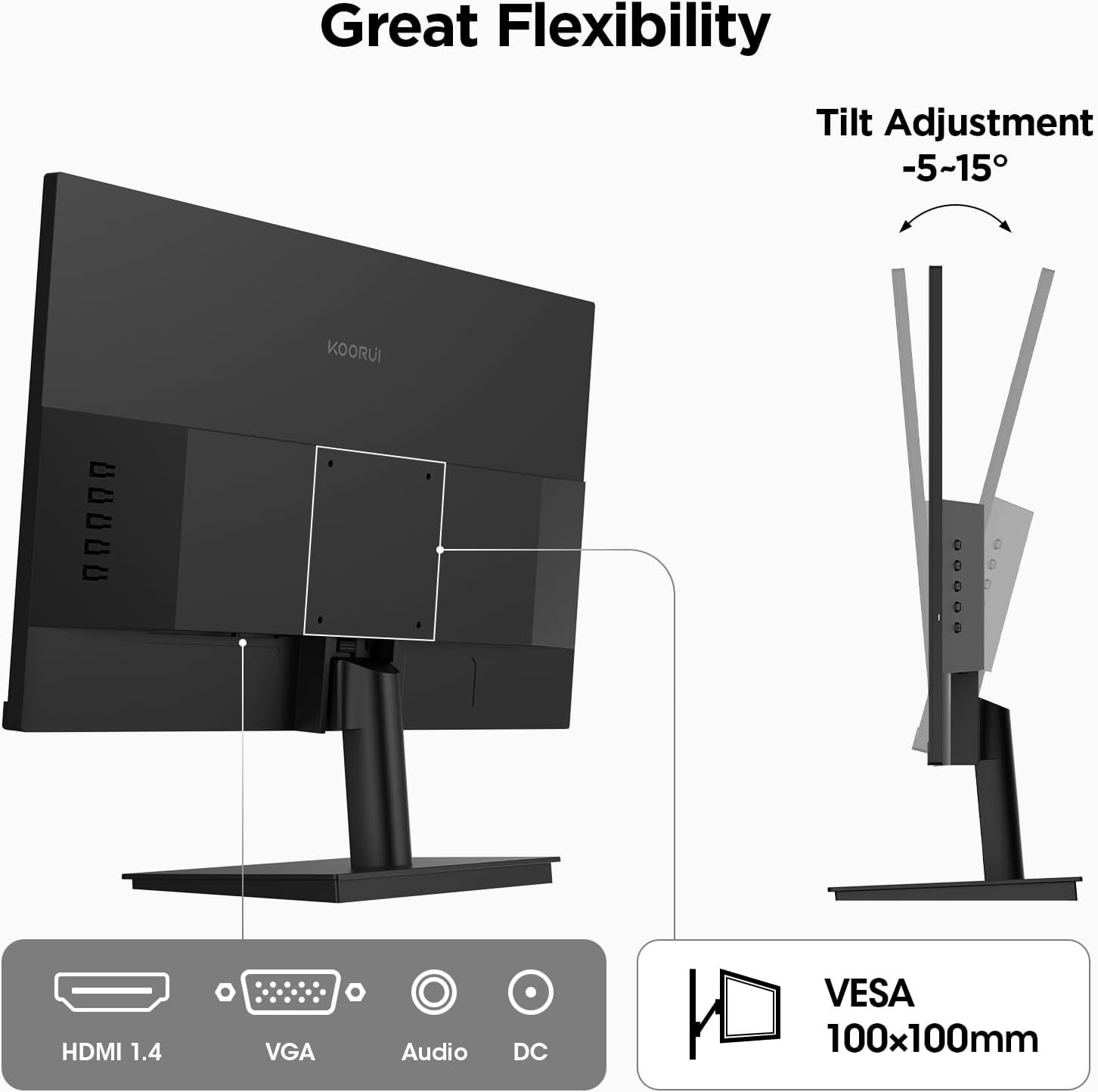 Thumbnail 5 de KOORUI E2412F 24-inch Full HD monitor