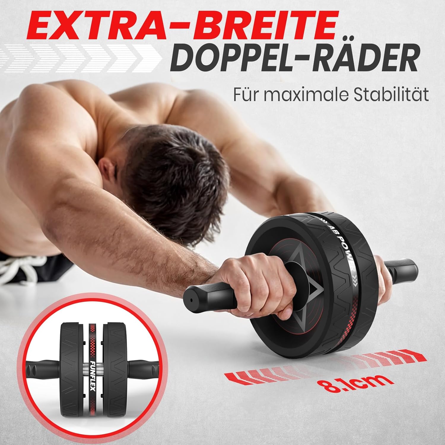 Thumbnail 1 de FUNFLEX Bauchroller 8 cm Breite Bauchtrainer