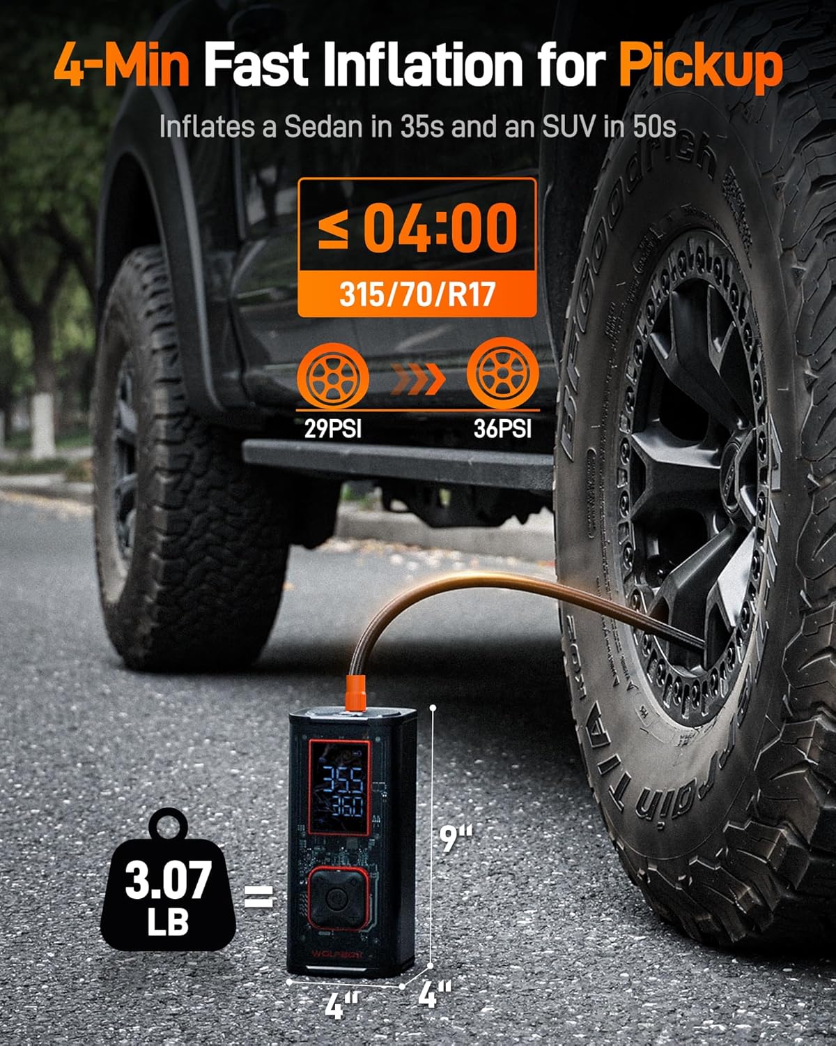 Thumbnail 1 de WOLFBOX 150PSI Tire Inflator