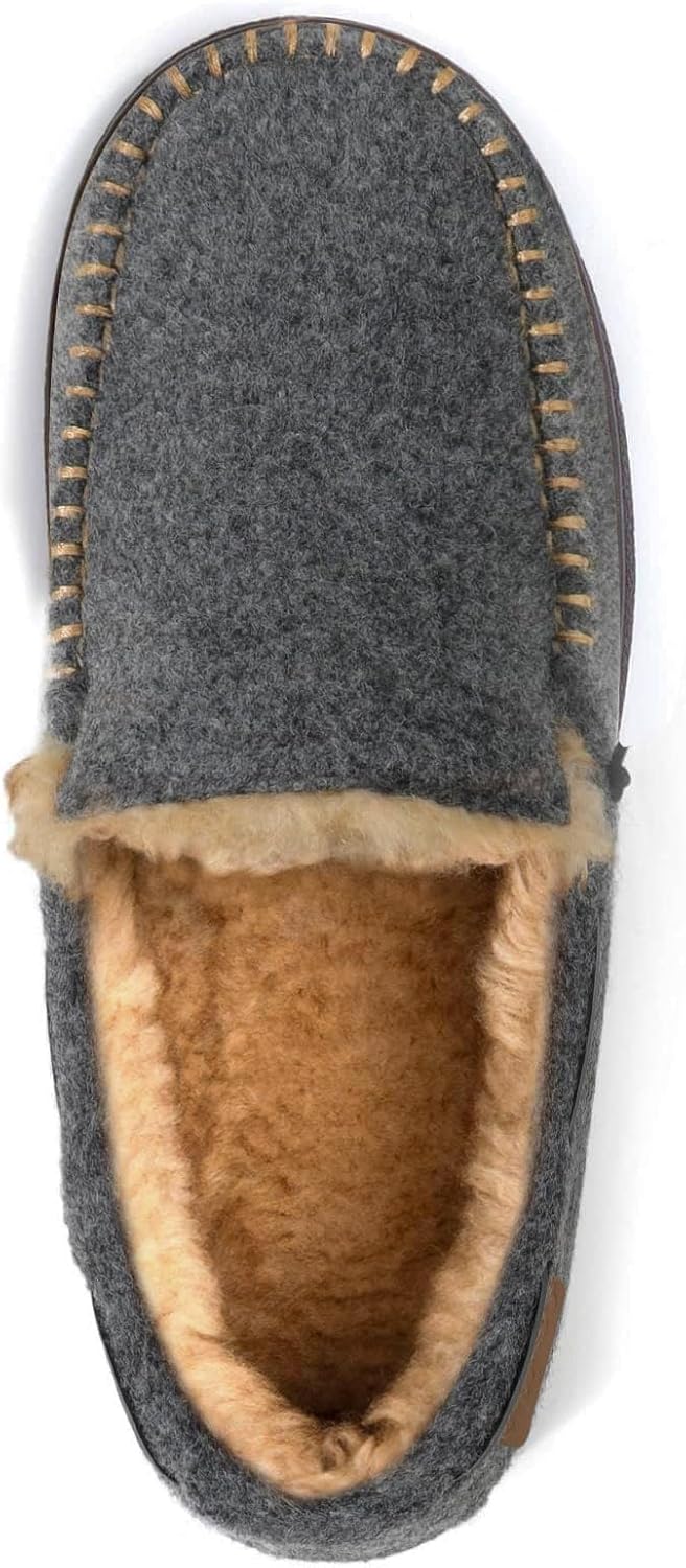 Detalle 2 de Zigzagger Loafer Men's Moccasin Slippers, Plush Lining and Rubber Sole