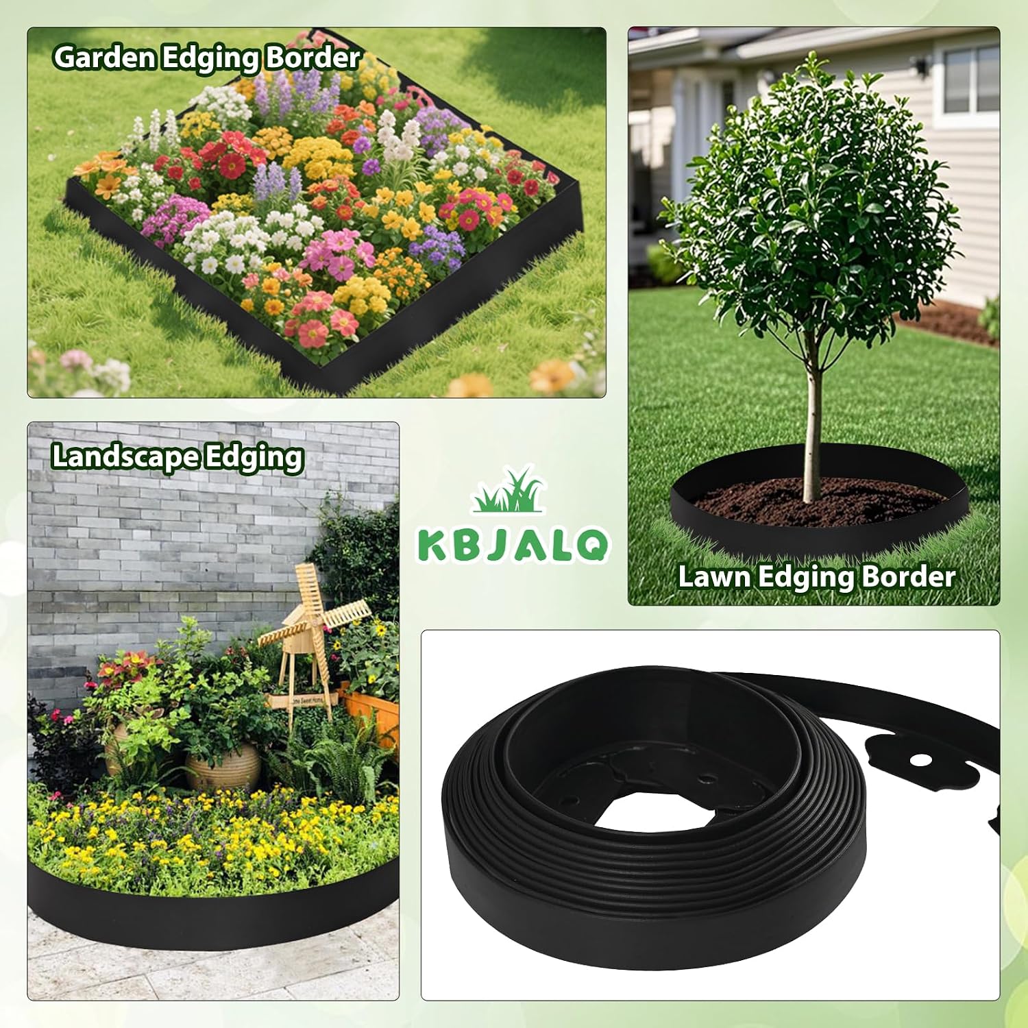 Detalle de KBJALQ Landscape Edging Border, 2-Inch Plastic Garden Edging, 40 ft
