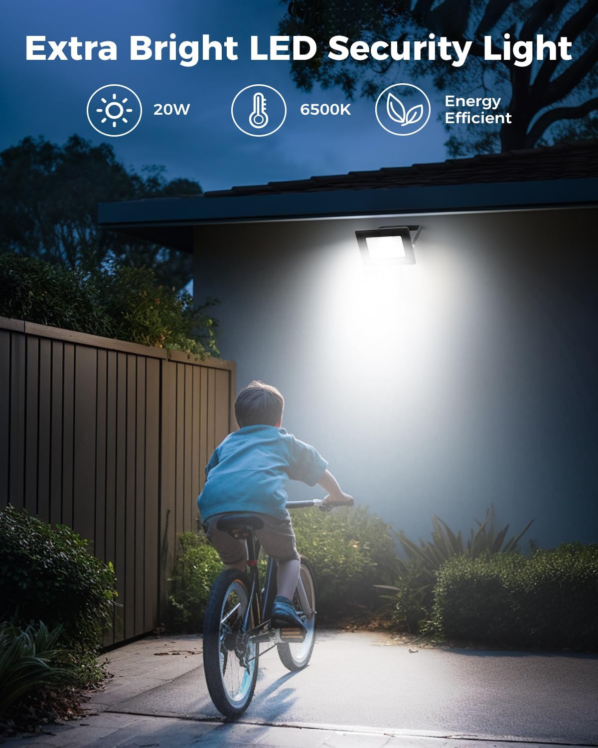 Detalle de vighep Security Lights Outdoor Motion Sensor: 20W LED Floodlight with Remote Control