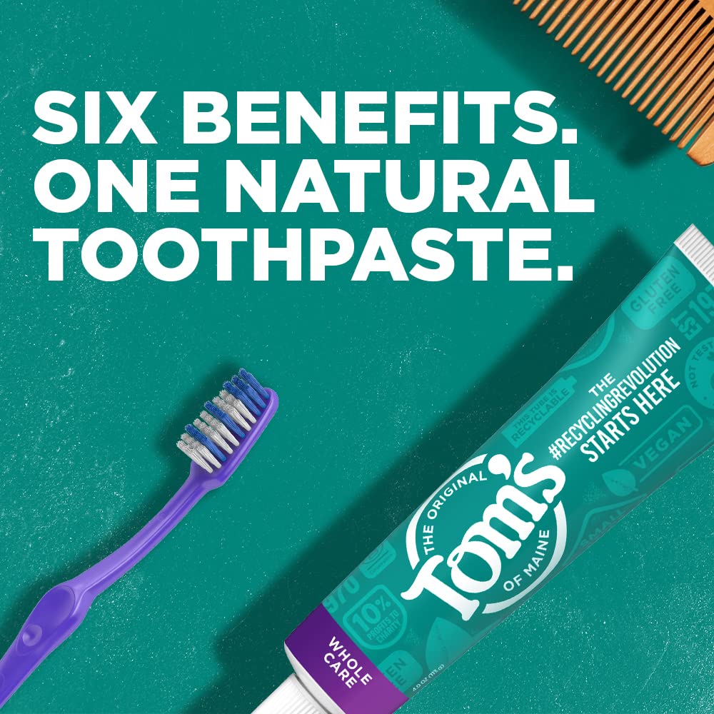 Detalle 2 de Tom's of Maine Whole Care Peppermint Toothpaste 4 oz. 🪥