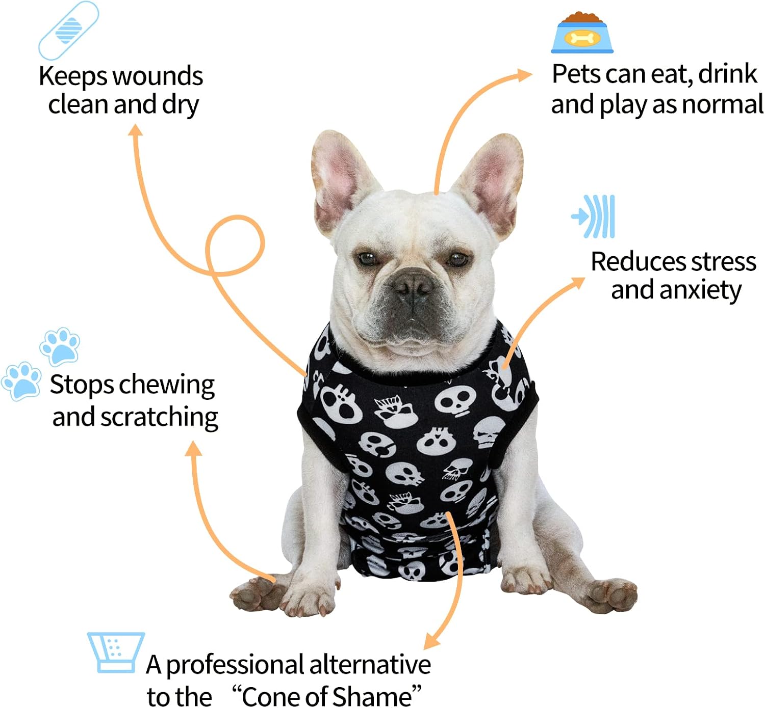 Detalle 2 de CuteBone Dog Recovery Suit SSF05L