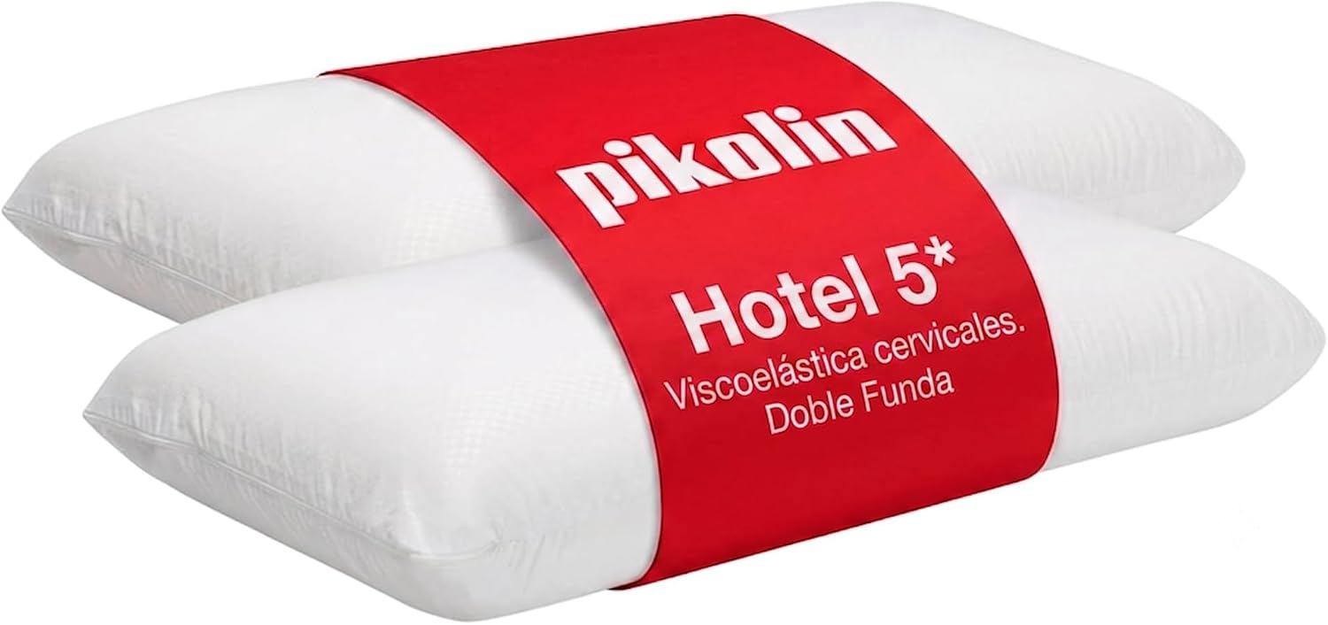 Detalle de Pikolin Home - Pack 2 Almohadas Viscoelásticas 🛏️ Suaves y Transpirables