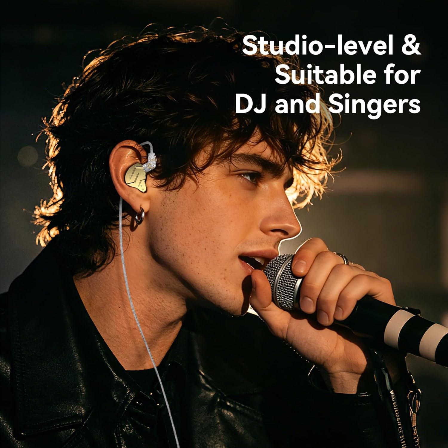 Detalle de KZ ZSN Pro X HiFi In-Ear Earphones with 1BA 1DD Drivers, Detachable Cable and Mic (Gold, with Mic)