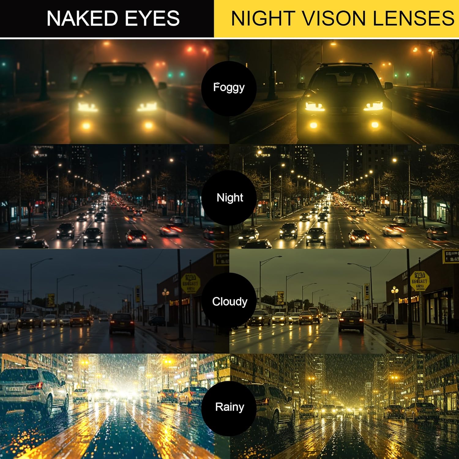 Thumbnail 2 de LVIOE Women’s Night Driving Glasses with Polarised Yellow Lenses