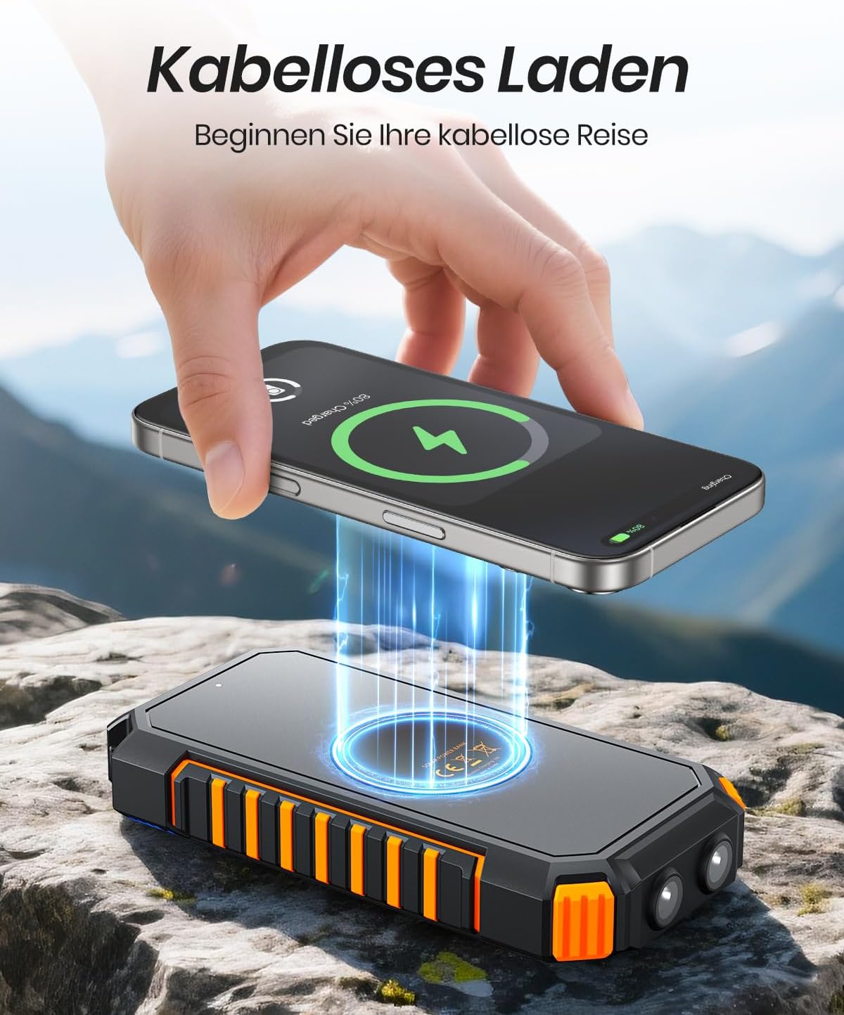 Thumbnail 3 de ADDTOP Solar Power Bank 26800mAh USB-C Schnellladung