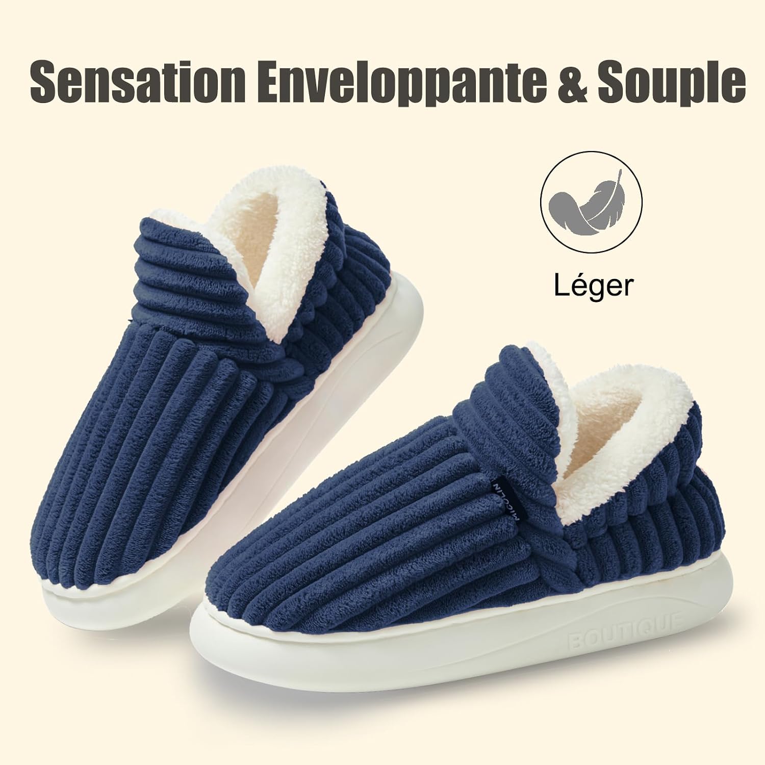 Thumbnail 4 de Donpapa Chaussons Hiver Confort en Mousse Mémoire