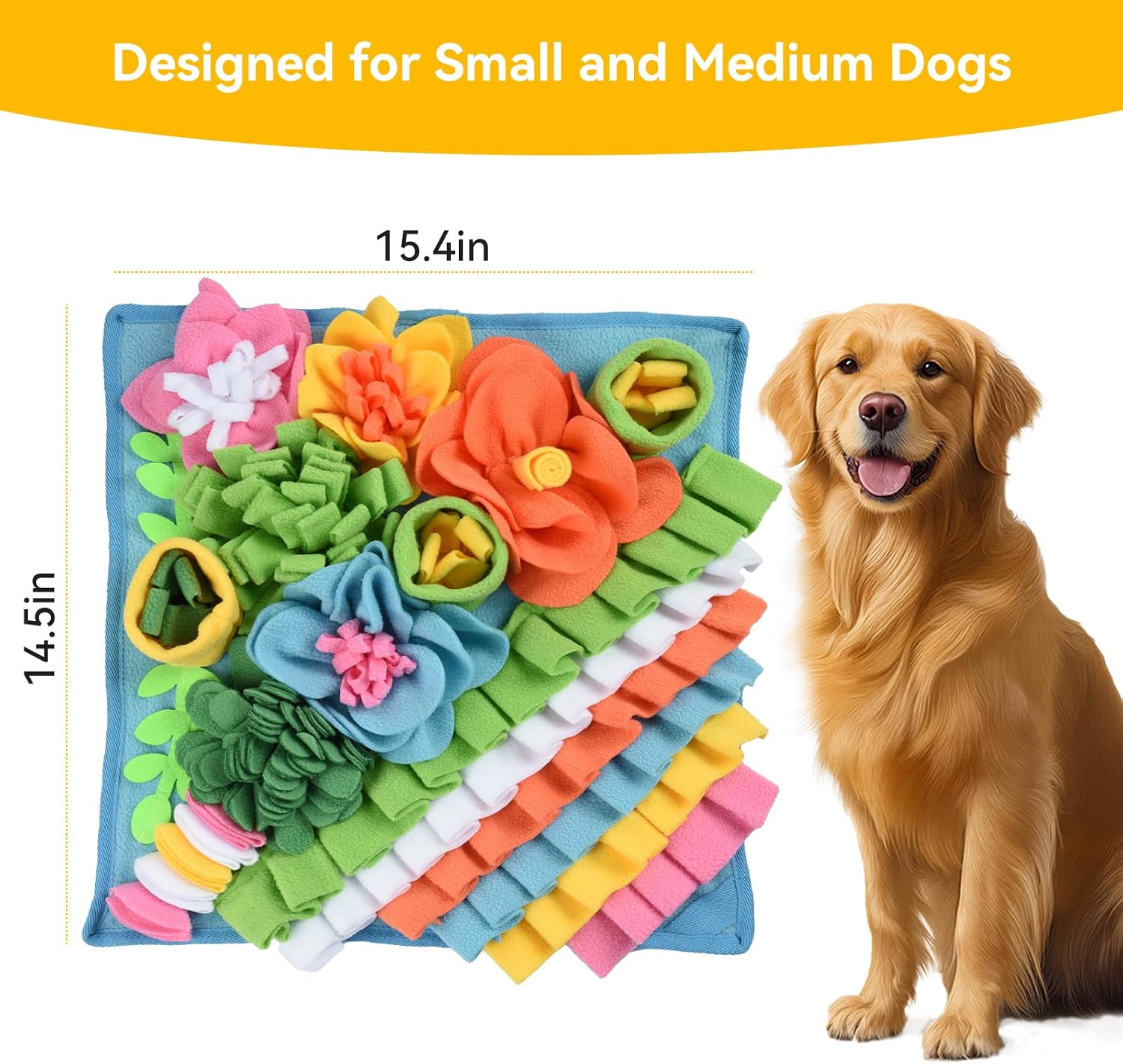 Detalle de Romon Tappeto Olfattivo per Cani – 40×40 cm: gioco interattivo e stimolante