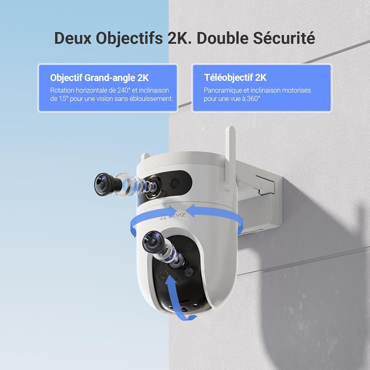 Detalle 2 de EZVIZ H9C caméra extérieure 360° 40m