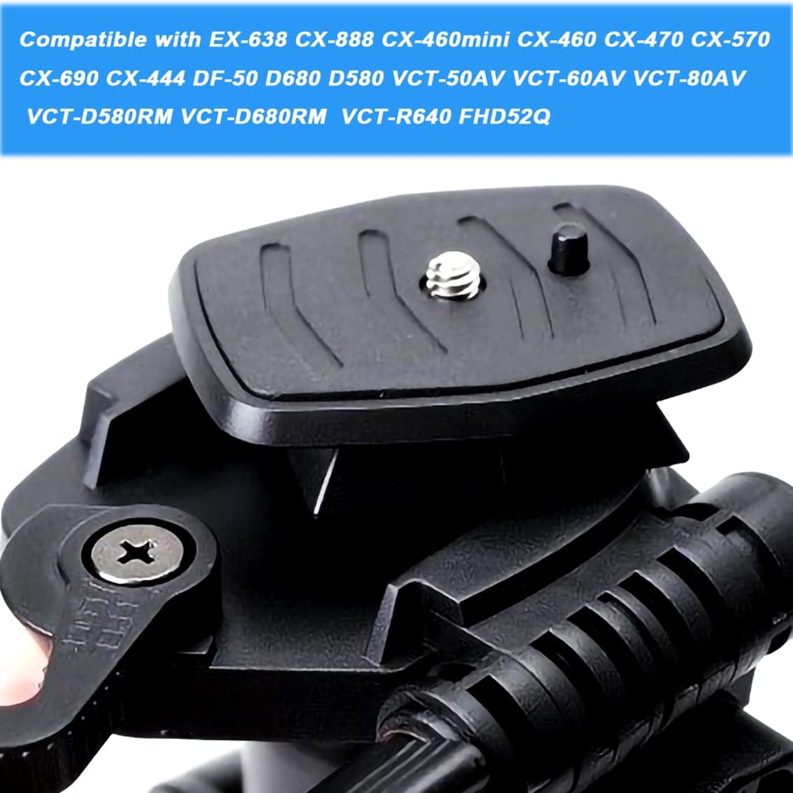 Detalle de CKANDAY 2 Pcs 41mm & 43mm Tripod Quick Release Plates – Practical Camera Mount Adapters
