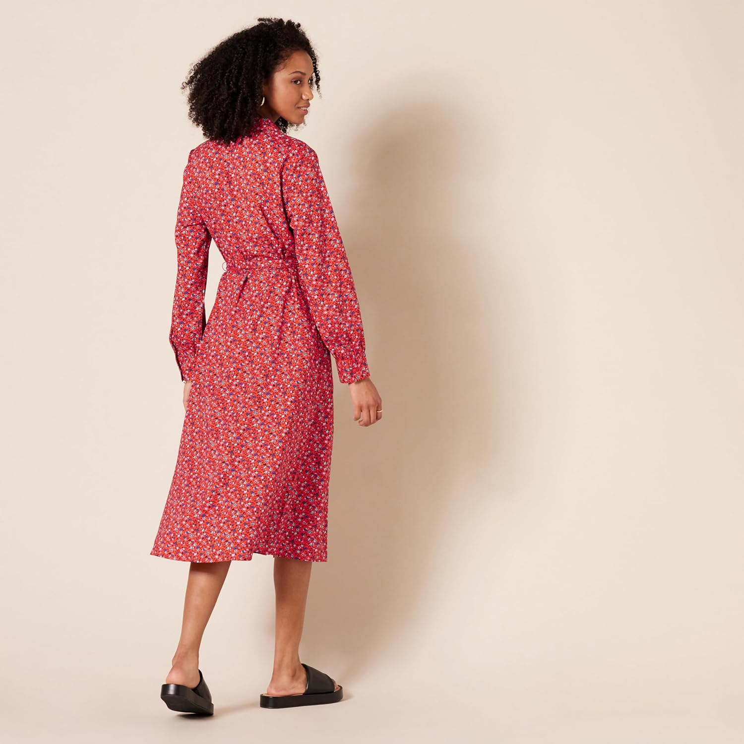 Thumbnail 1 de Amazon Essentials Women's Long-Sleeve Midi Shirt Dress for Work and Office