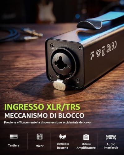 Detalle de LEKATO In Ear Monitor Amplificatore P30: Selettore Stereo/Mono