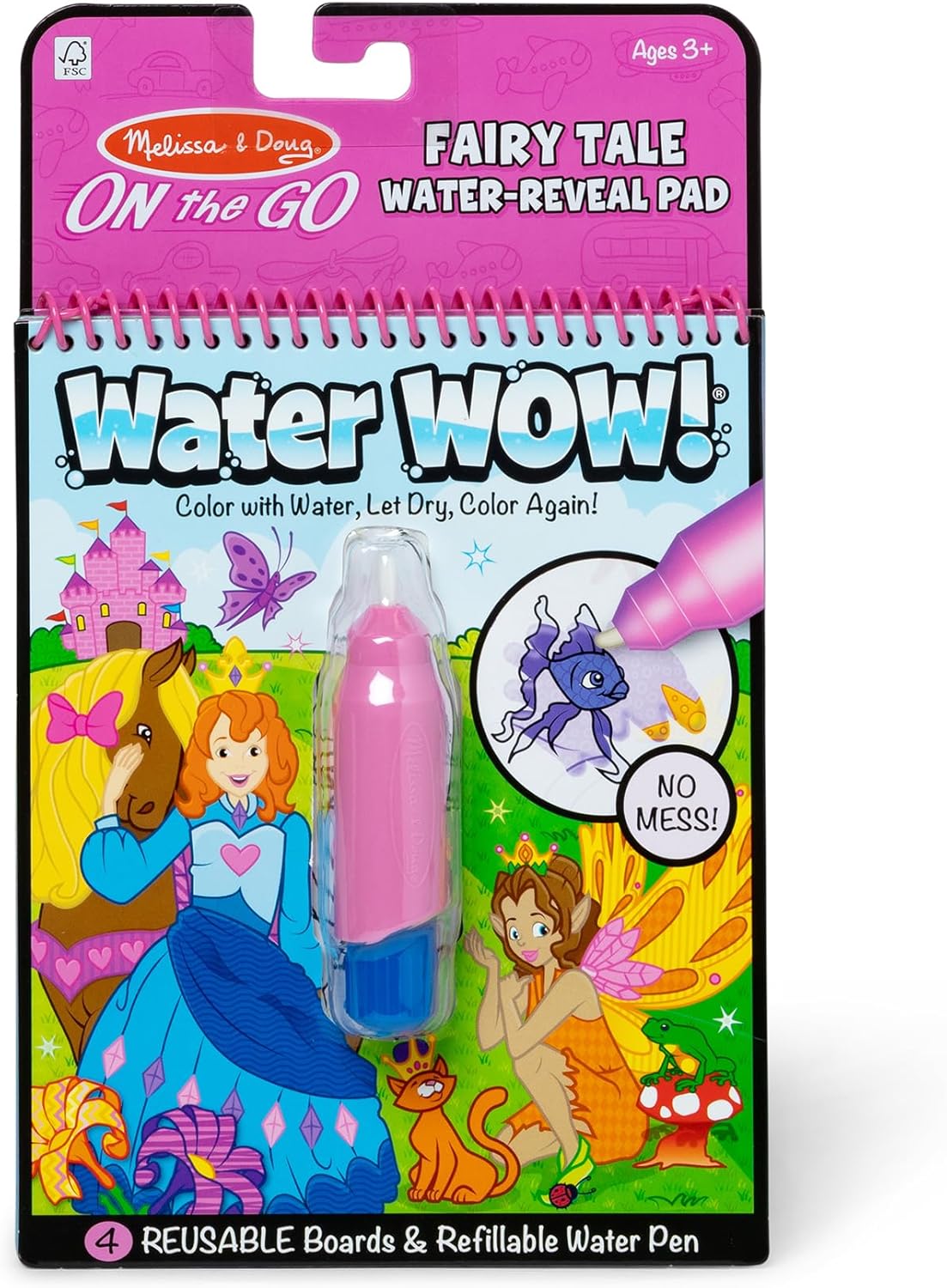 Detalle de Melissa & Doug Water WOW! Livres de peinture magique aux stylos à eau (fées) pour enfants