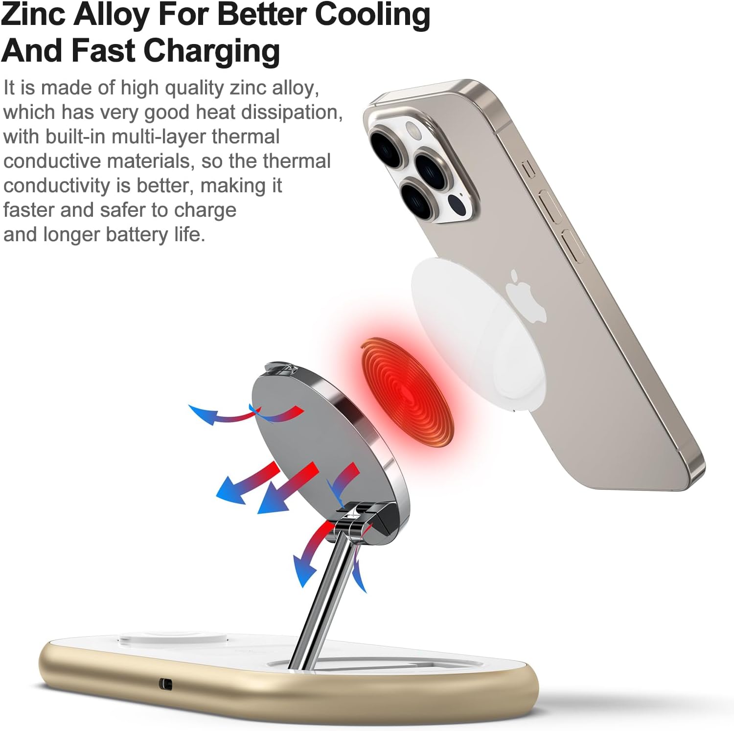 Detalle 2 de Magnetic Charging Station 3-in-1 MagSafe Charger