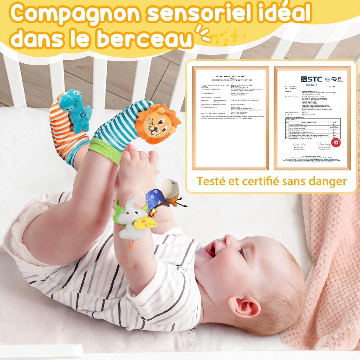 Thumbnail 5 de URMYWO Hochet Bébé 4 pièces