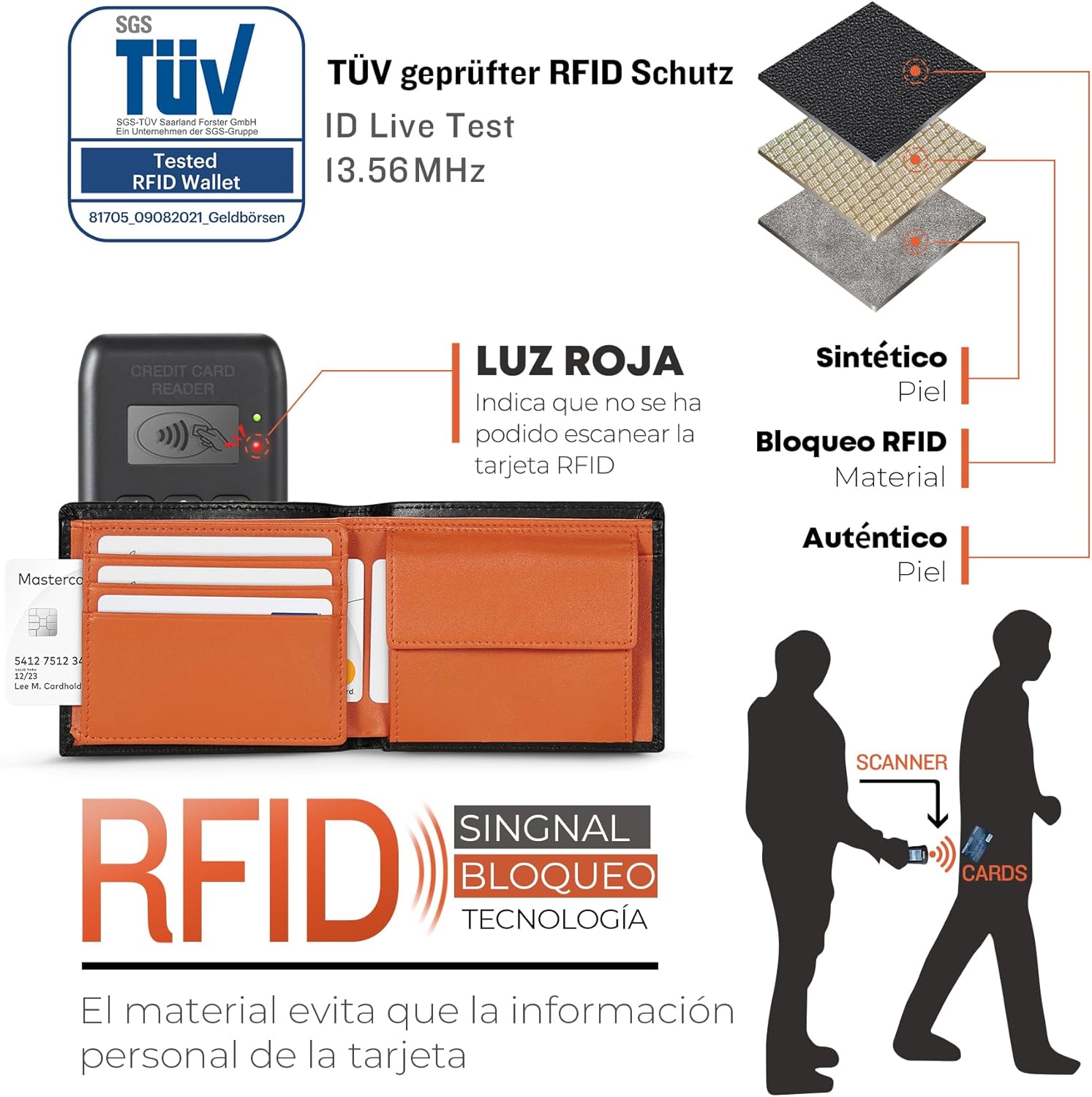 Thumbnail 6 de TEEHON Cartera RFID 10 ranuras 🧾