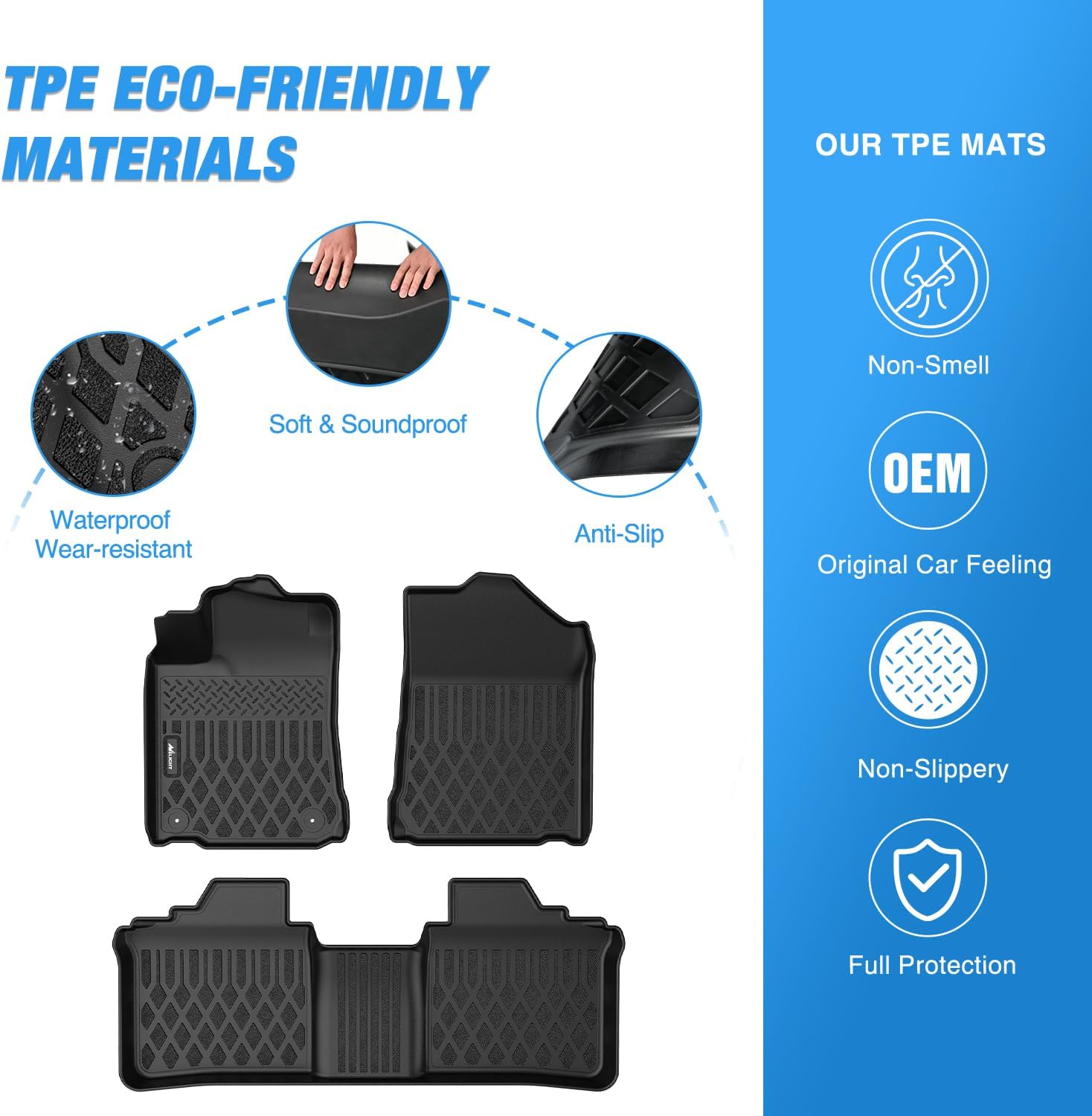 Thumbnail 2 de Nilight TPE Floor Mats for Toyota Avalon