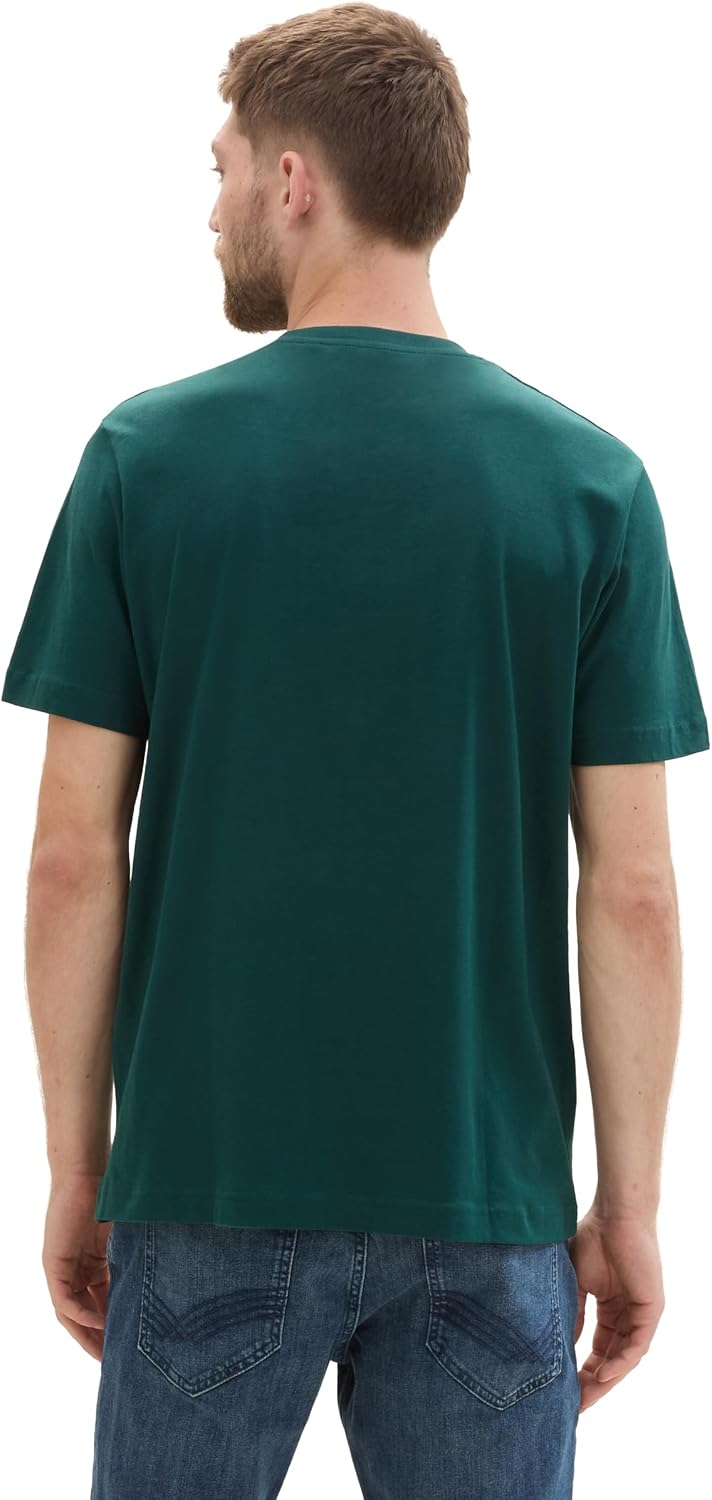 Thumbnail 2 de TOM TAILOR Herren T-Shirt aus Baumwolle mit Logo-Print (Regular Fit)