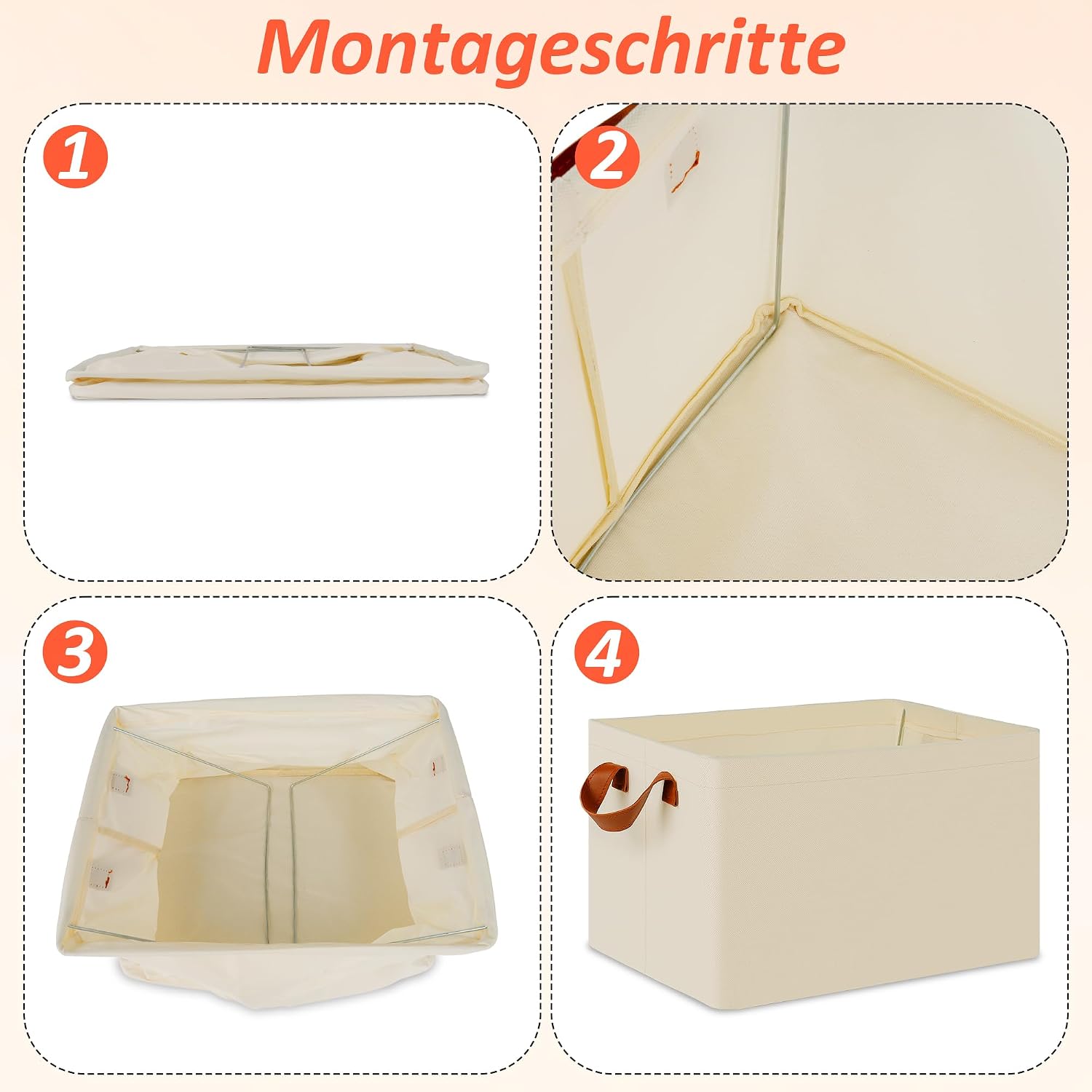 Thumbnail 6 de iEGrow förvaringslådor, 3-pack, vikbara med handtag, 35 × 25 × 20 cm