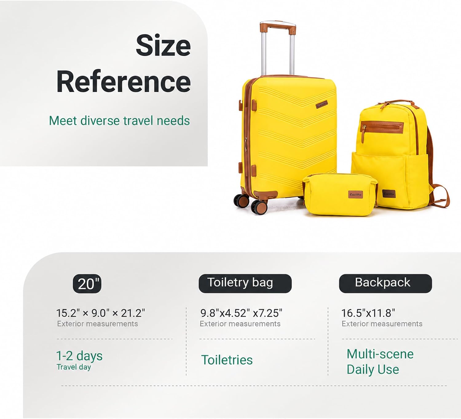 Detalle 1 de CONCEPTEN Carry-On Luggage 20-Inch