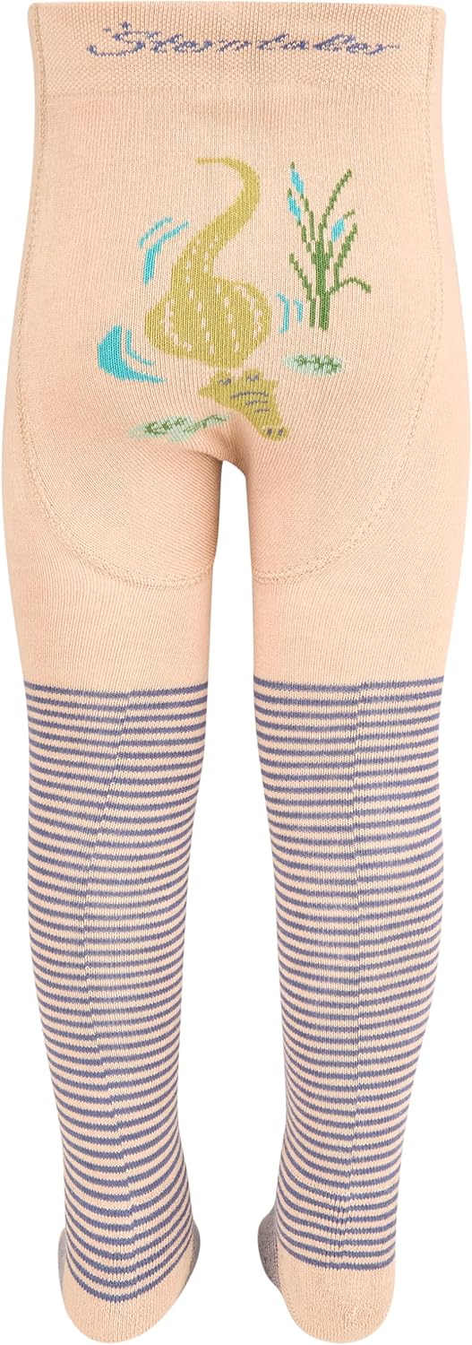Detalle 2 de Sterntaler Krabbelstrumpfhose Kroko – besonders weiche Baby- und Kinderstrumpfhose mit ABS-Noppen