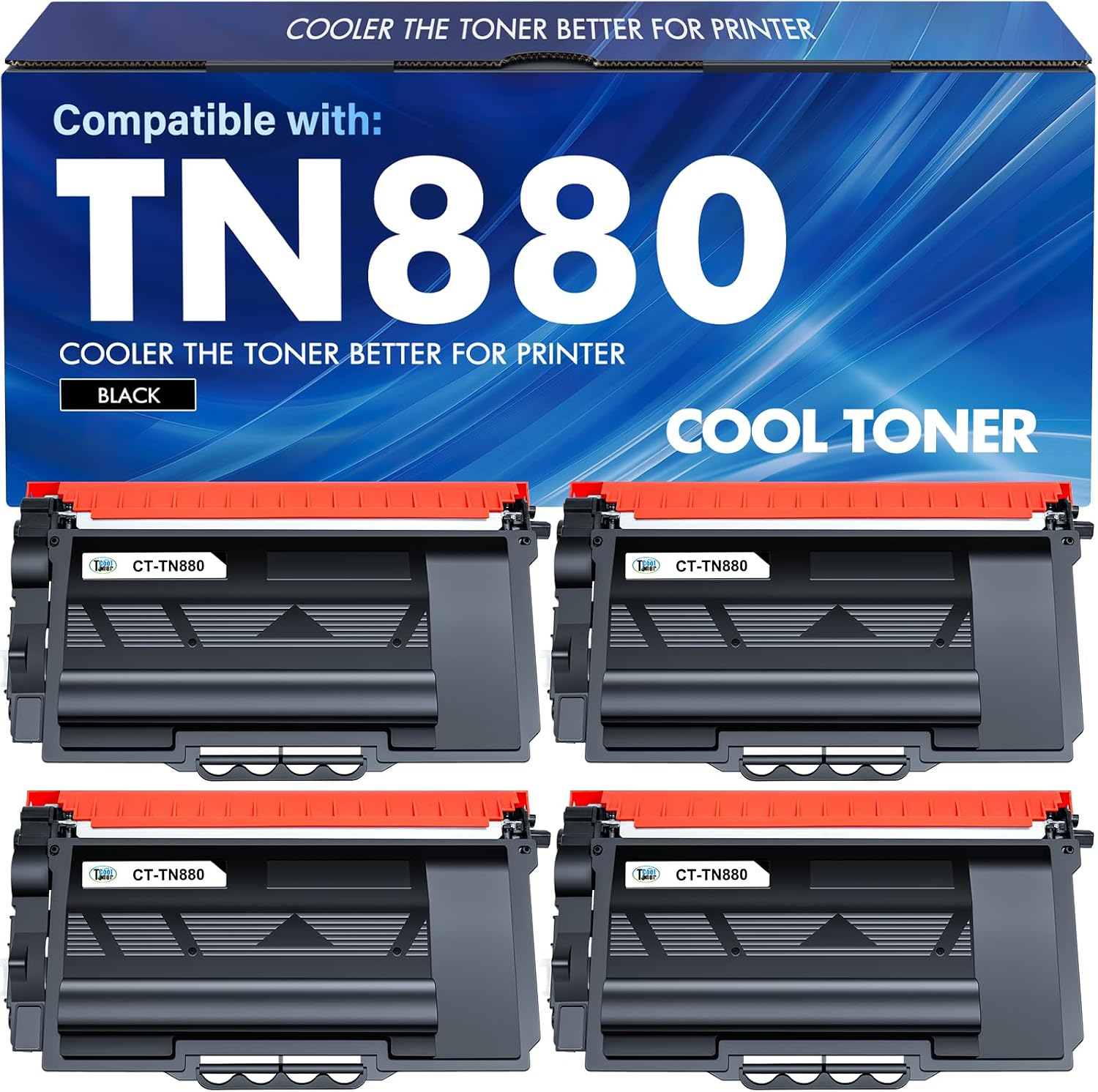 Detalle de TN880 Compatible Toner Cartridge 4-Pack