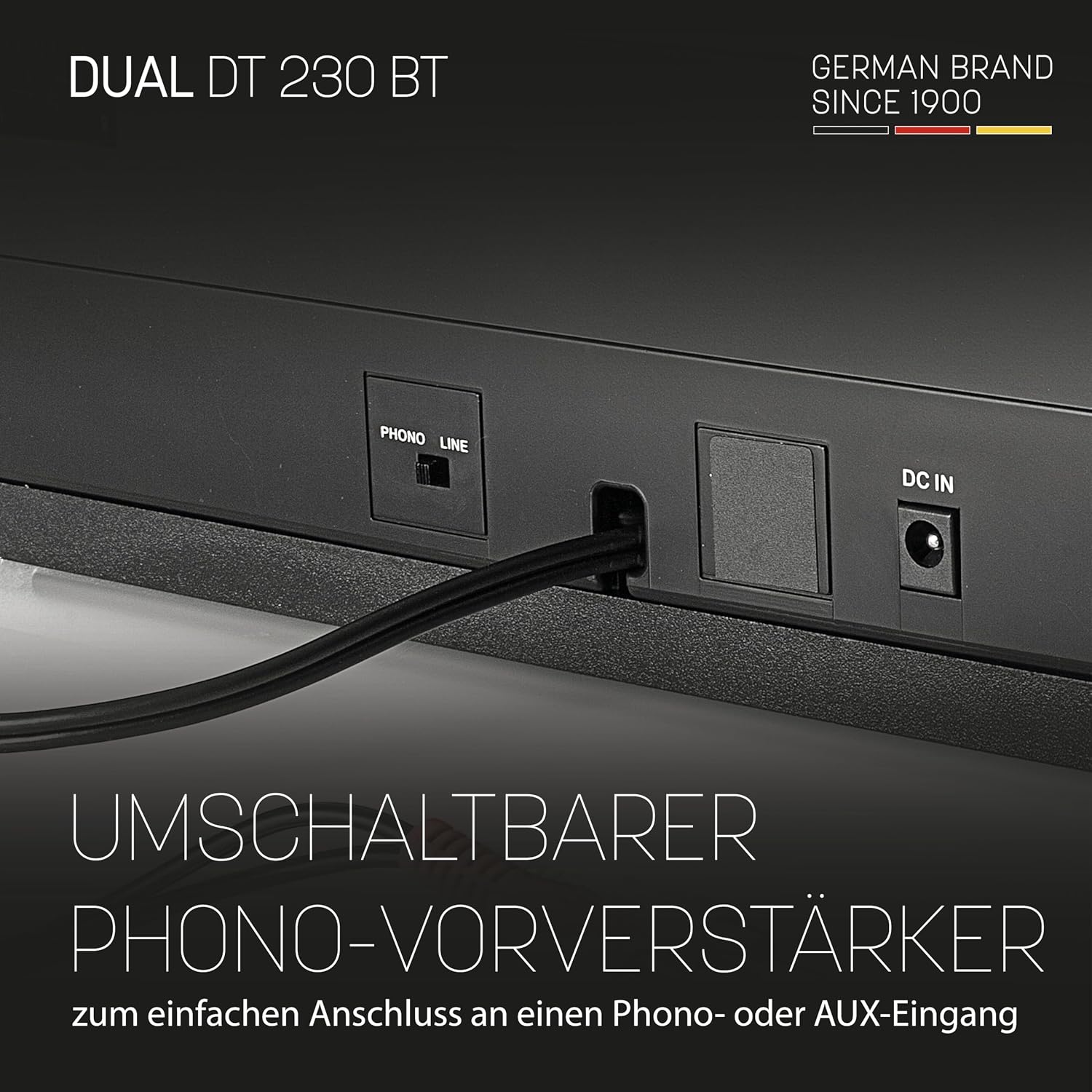 Detalle de Dual DT 230 BT – w pełni automatyczny gramofon z Bluetooth i przedwzmacniaczem