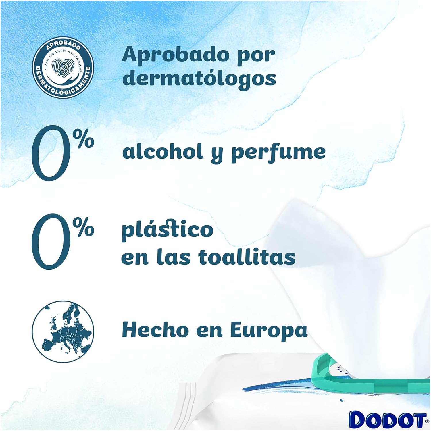Thumbnail 4 de Dodot Toallitas Pure Aqua para Bebé - 864 Toallitas 💧