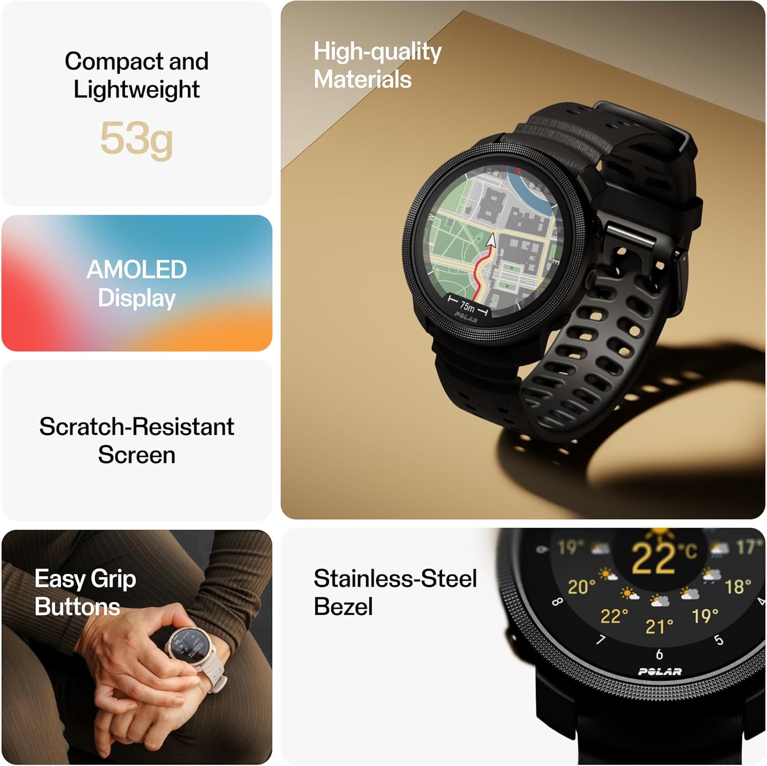 Thumbnail 1 de Polar Vantage M3 running watch with AMOLED display, dual-frequency GPS and up to 7-day battery