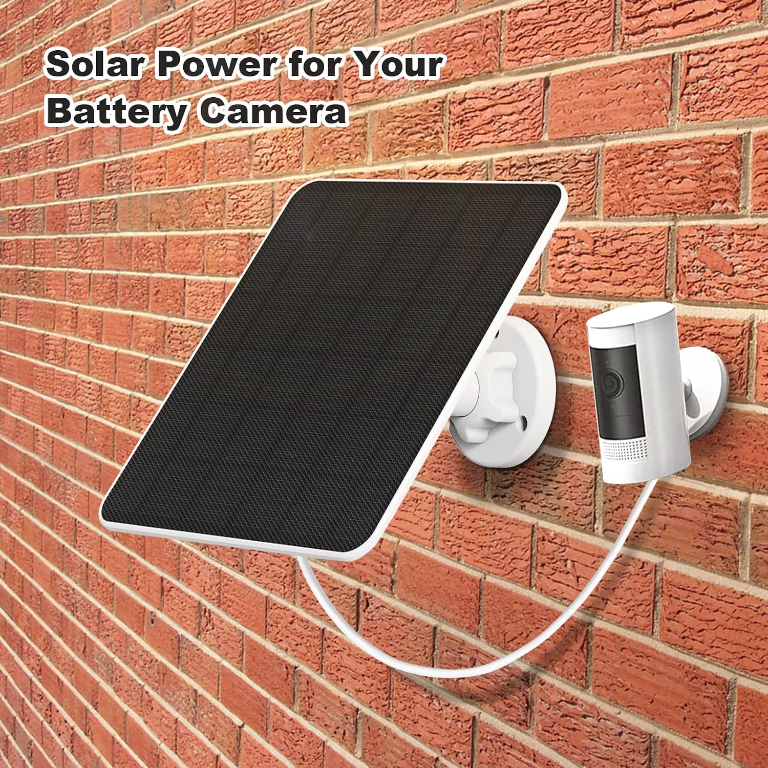 Thumbnail 2 de Solar Panel Charger for Ring Camera (5W) with 9.8 ft Cable, IP65 Waterproof