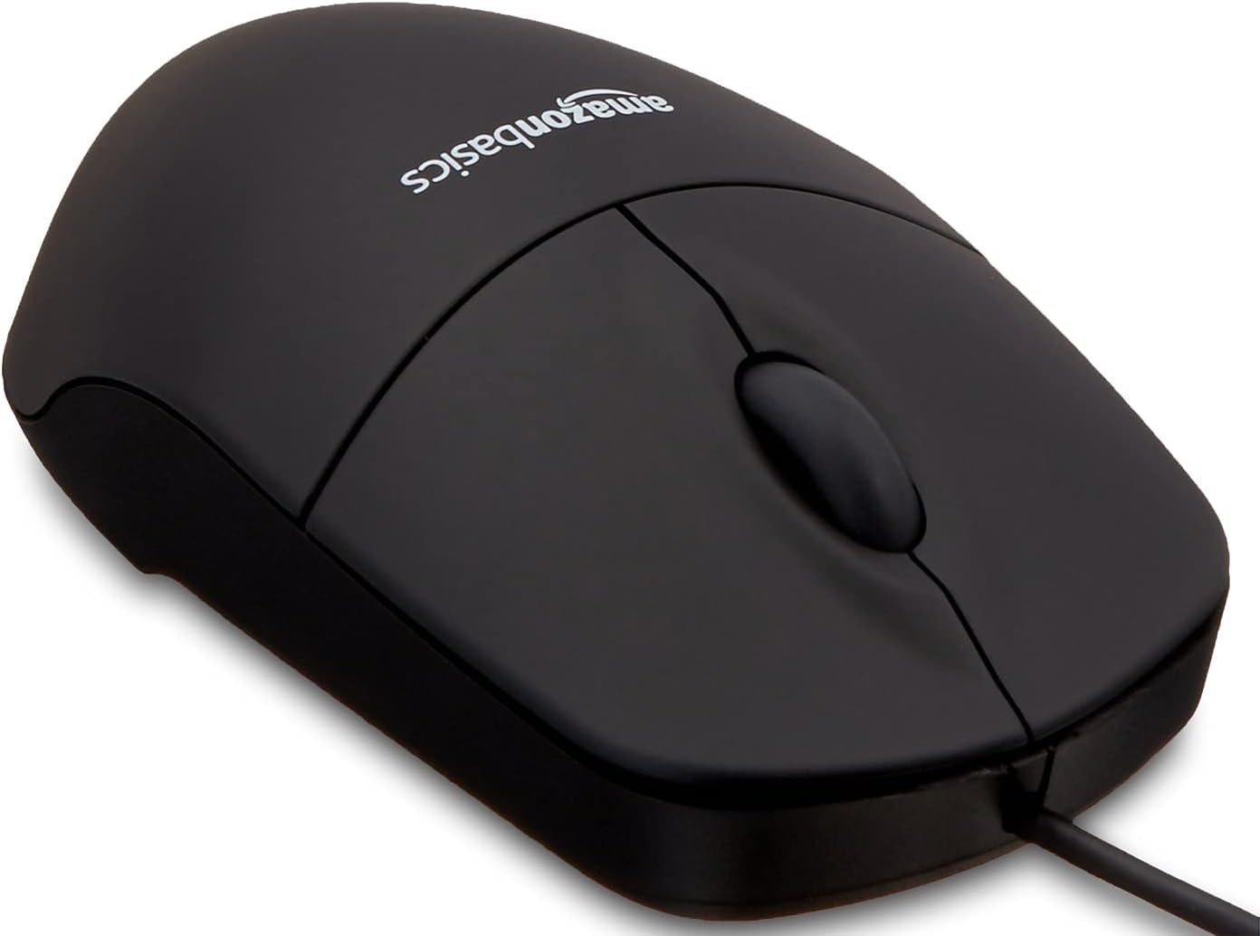 Detalle de Amazon Basics 3-Button USB Wired Mouse (Black) – 30-Pack (1000 dpi)