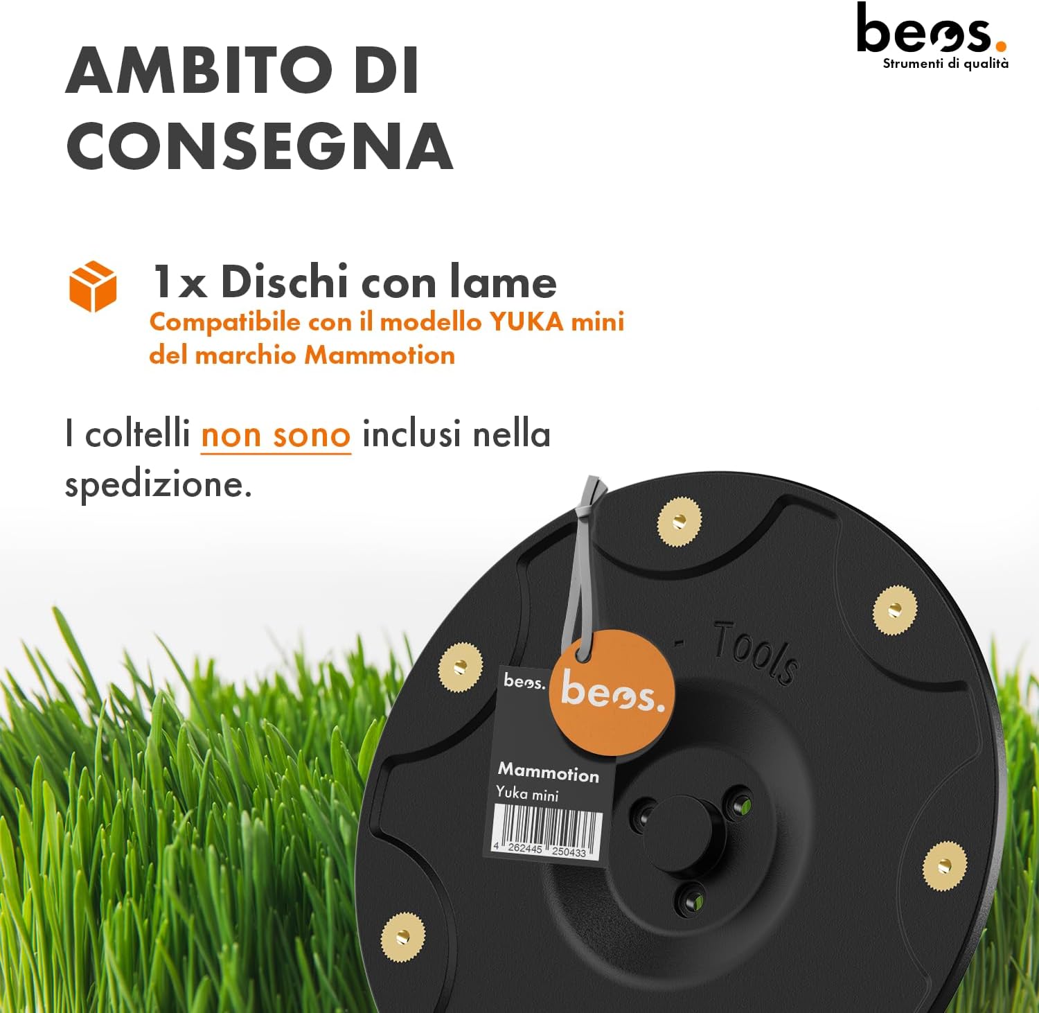 Thumbnail 2 de BEOS Dischi di taglio premium per robot tosaerba, compatibili Mammotion YUKA Mini, per 7 lame, Ø 162 mm