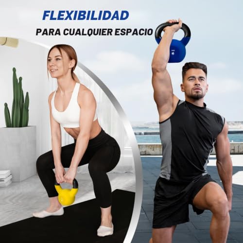 Detalle de Yes4All Pesas rusas de 16 kg con revestimiento de neopreno ( azul oscuro )