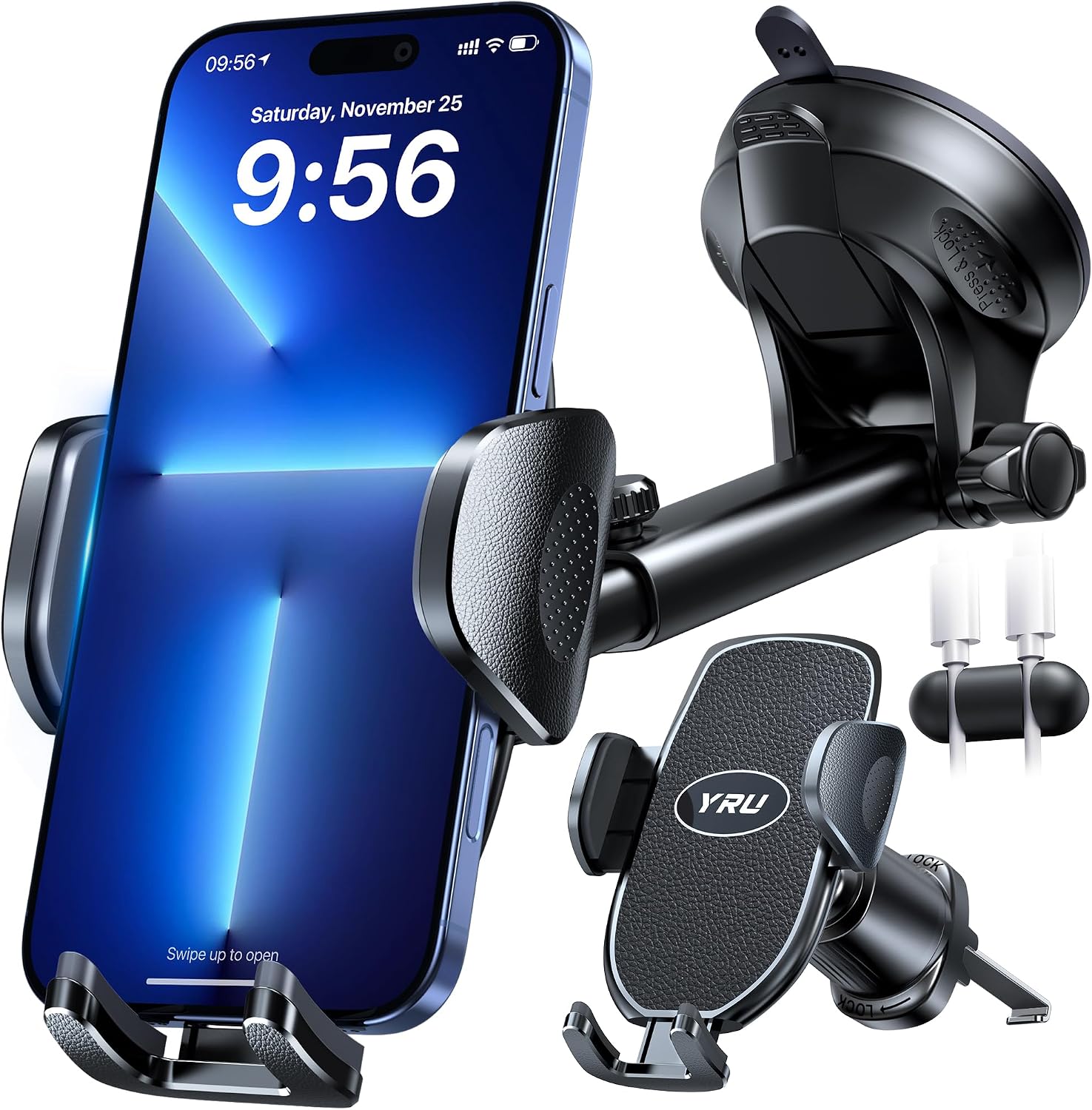 Detalle de YRU Upgraded Car Phone Holder 360°