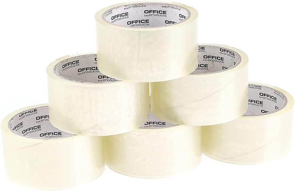 Detalle de OFFICER PRODUCTS 15025031-90 verpakkingstape, transparante PP-tape, 6 rollen