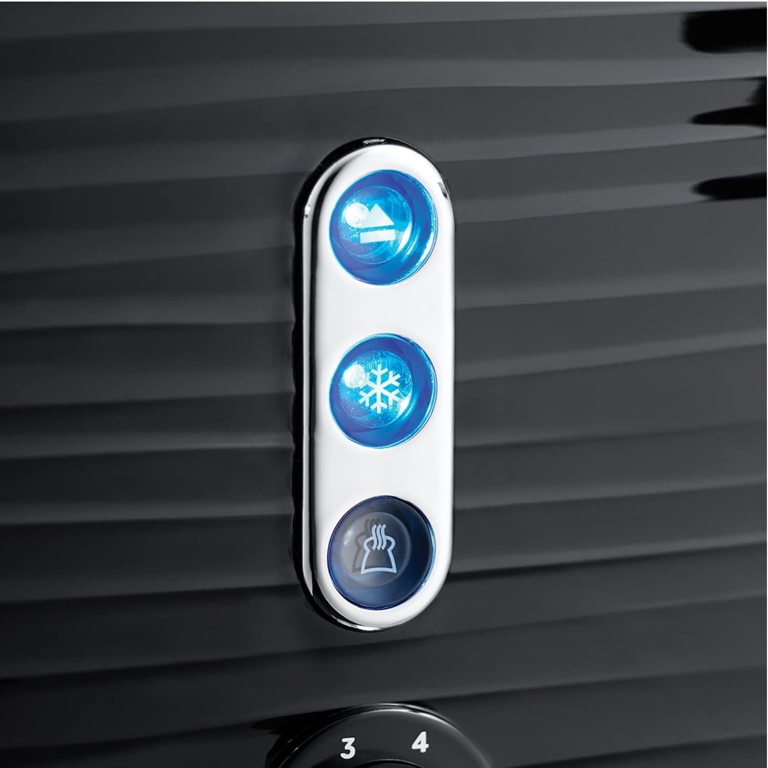 Thumbnail 4 de Russell Hobbs Inspire 4 Slice Toaster (Black textured high gloss, extra wide slots)