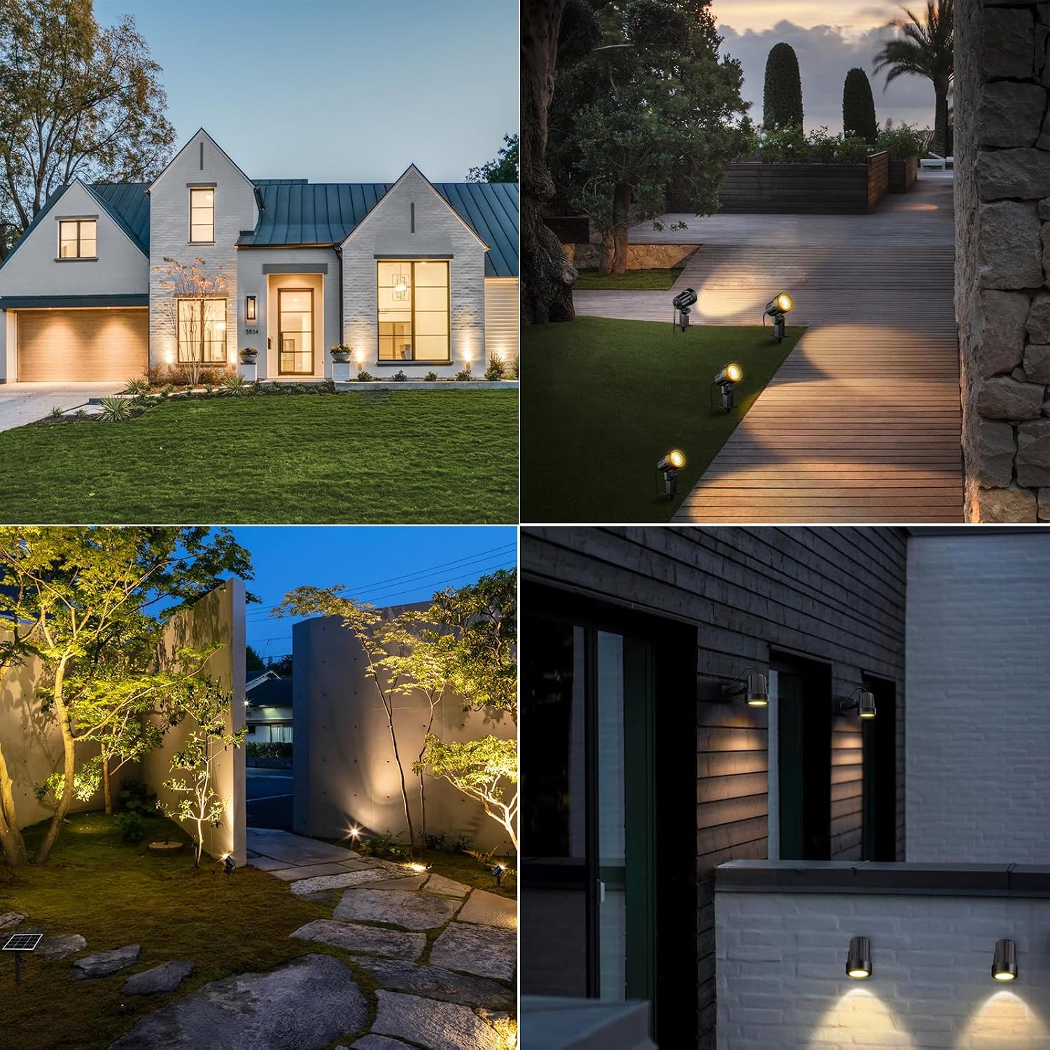Thumbnail 6 de Linke Solar Spot Lights Outdoor Garden (4 in 1) 3000K Warm White LED, IP66 waterproof landscape spotlights