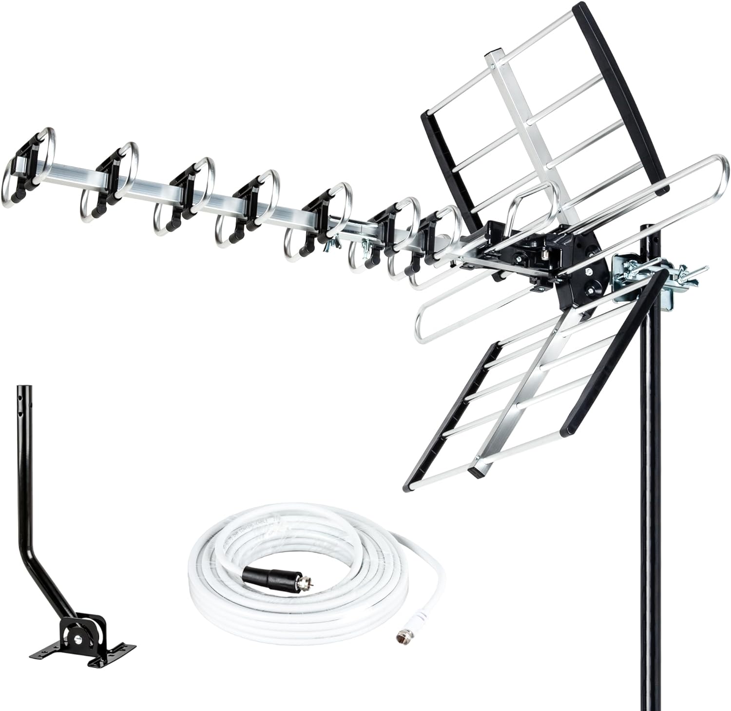 Detalle de Five Star HDTV Antenna Upgraded 2025 Version: VHF/UHF, 4K, ATSC 3.0 Ready, 200 Mile Range