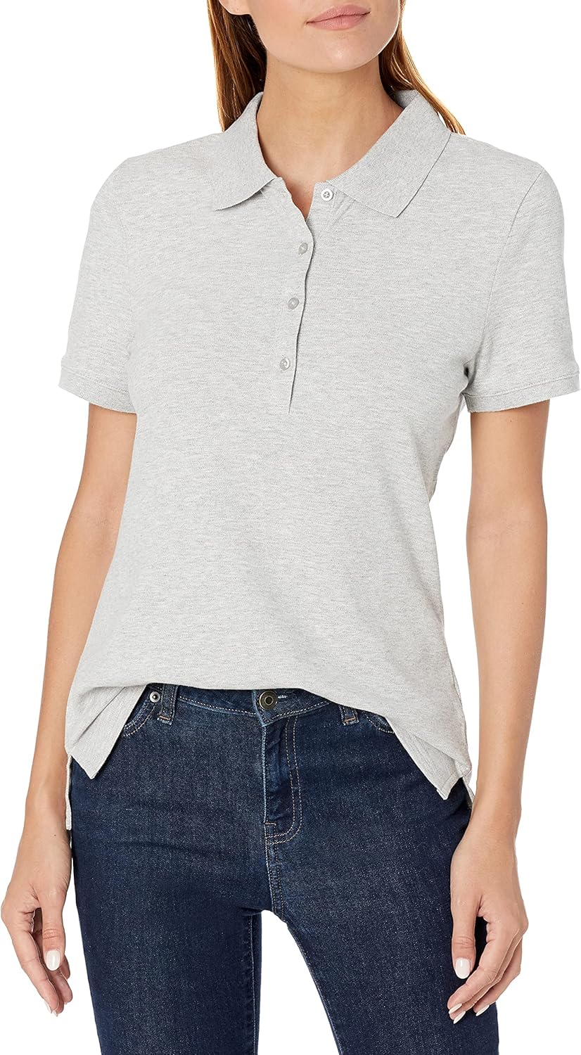 Thumbnail 6 de Amazon Essentials Damen Poloshirt mit kurzen Ärmeln – normale Passform, Stretch-Baumwolljersey (auch in Übergröße)