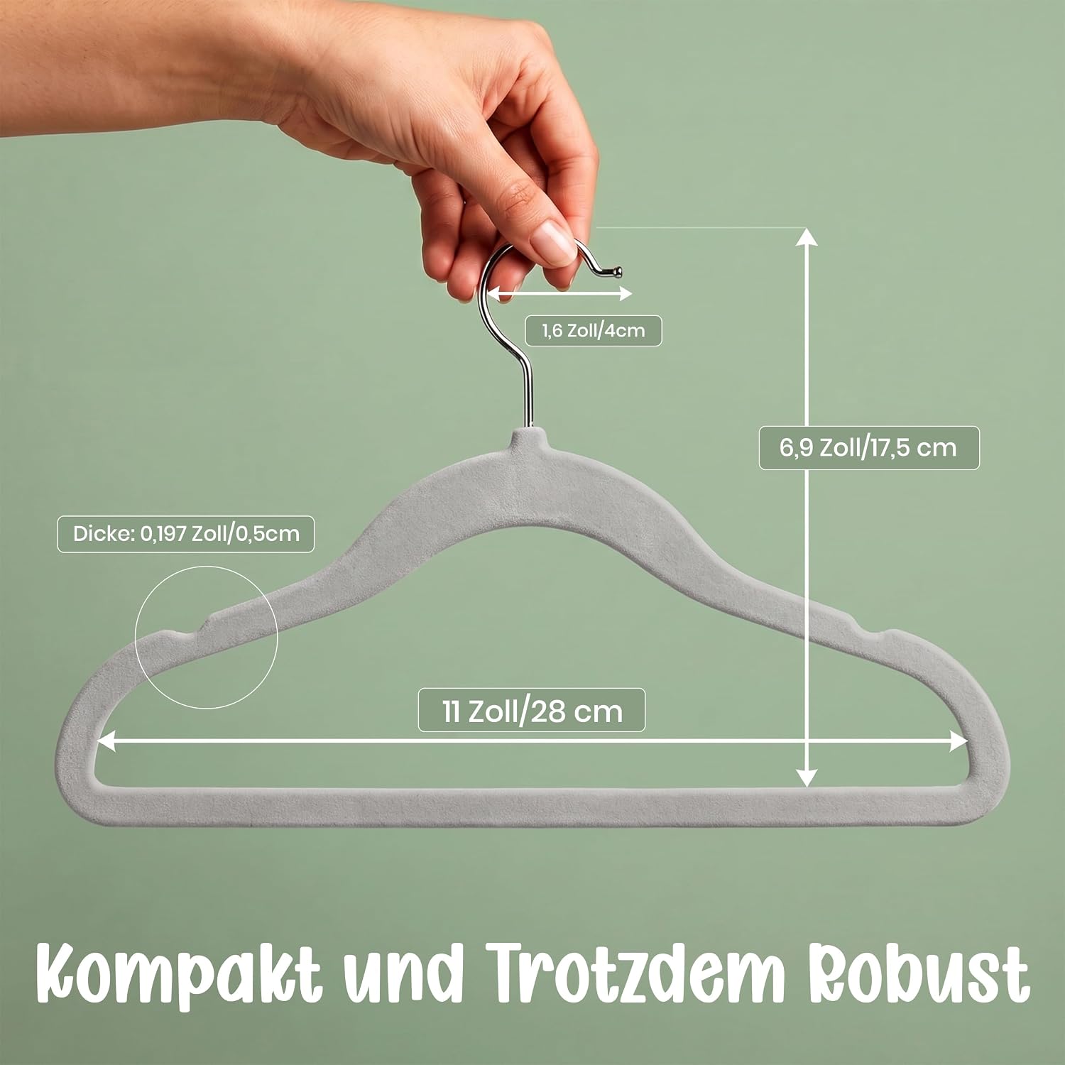 Detalle 2 de Utopia Home Kinder-Kleiderbügel 50 Stück, 27,9 cm