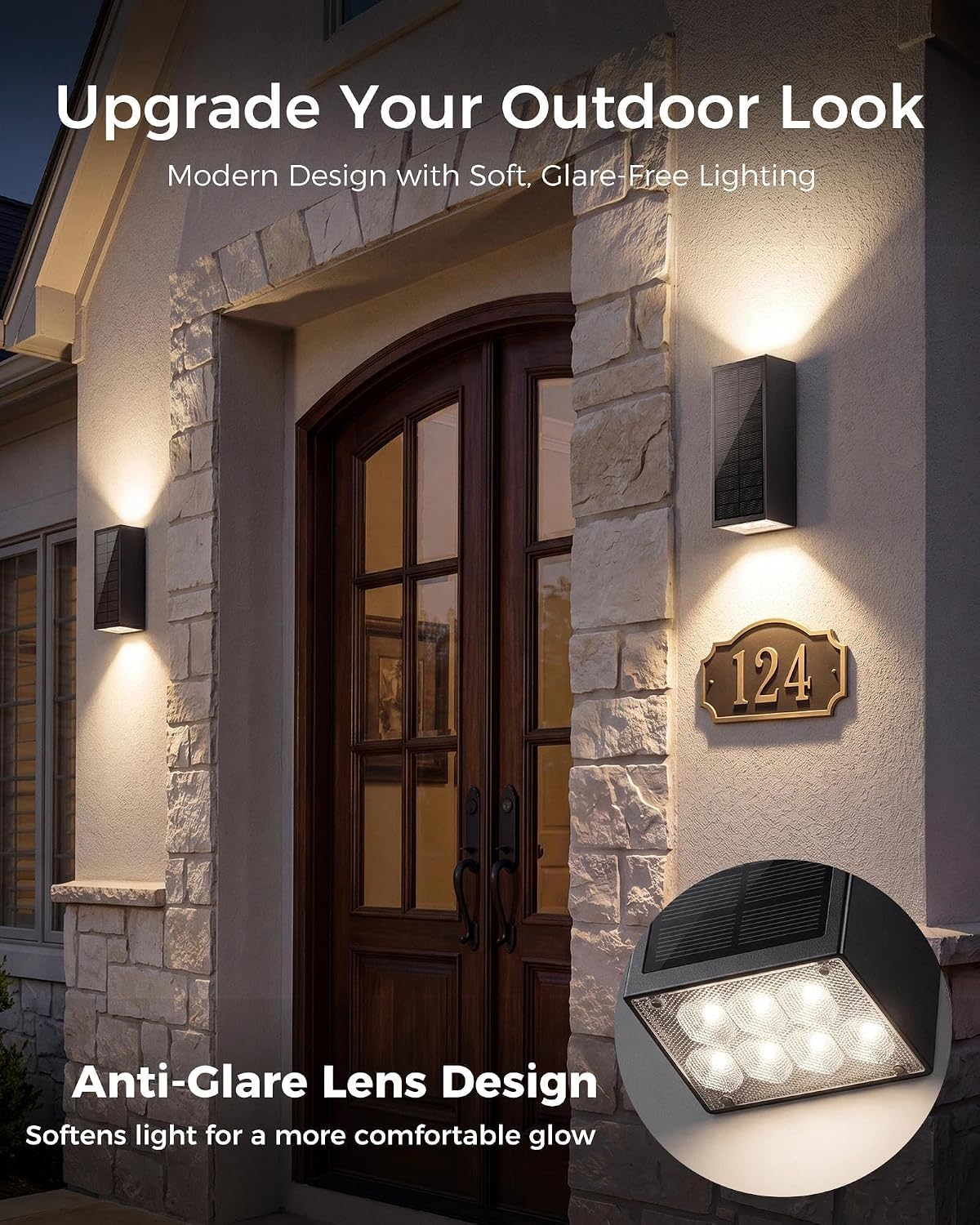 Thumbnail 4 de vighep WS78-2 Solar Wall Lights, 2-Pack Up-and-Down, 3CCT, IP65