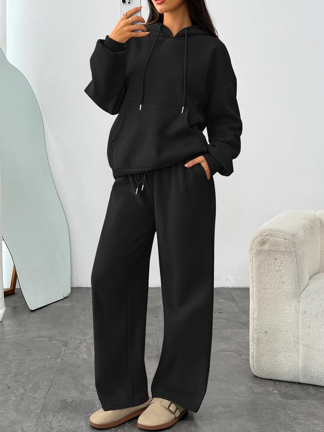 Detalle 2 de Trendy Queen Women's Lounge Set, Cotton-Polyester Fleece