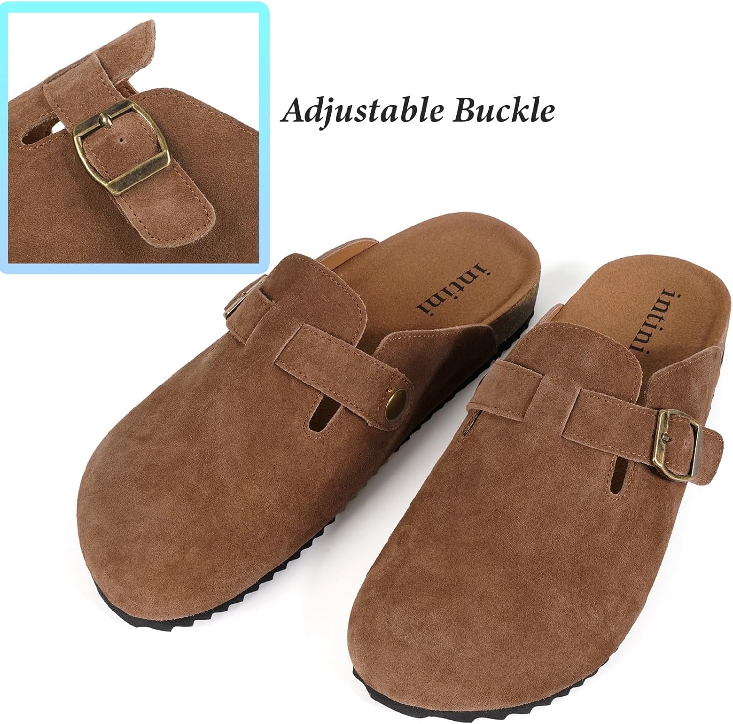 Thumbnail 3 de Sabot Donna Ciabatte Uomo Chiuse con Comodo Plantare in Pelle – Sandali Ciabatta Traspirante 36–46