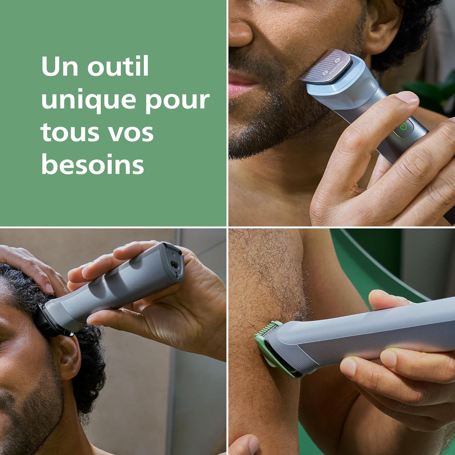 Detalle de Philips Multigroom série 5000 MG5918/15 – Tondeuse tout-en-un 10 accessoires