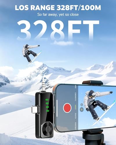 Detalle de Bayanbulu Wireless Lavalier Microphone for iPhone, Android & Cameras
