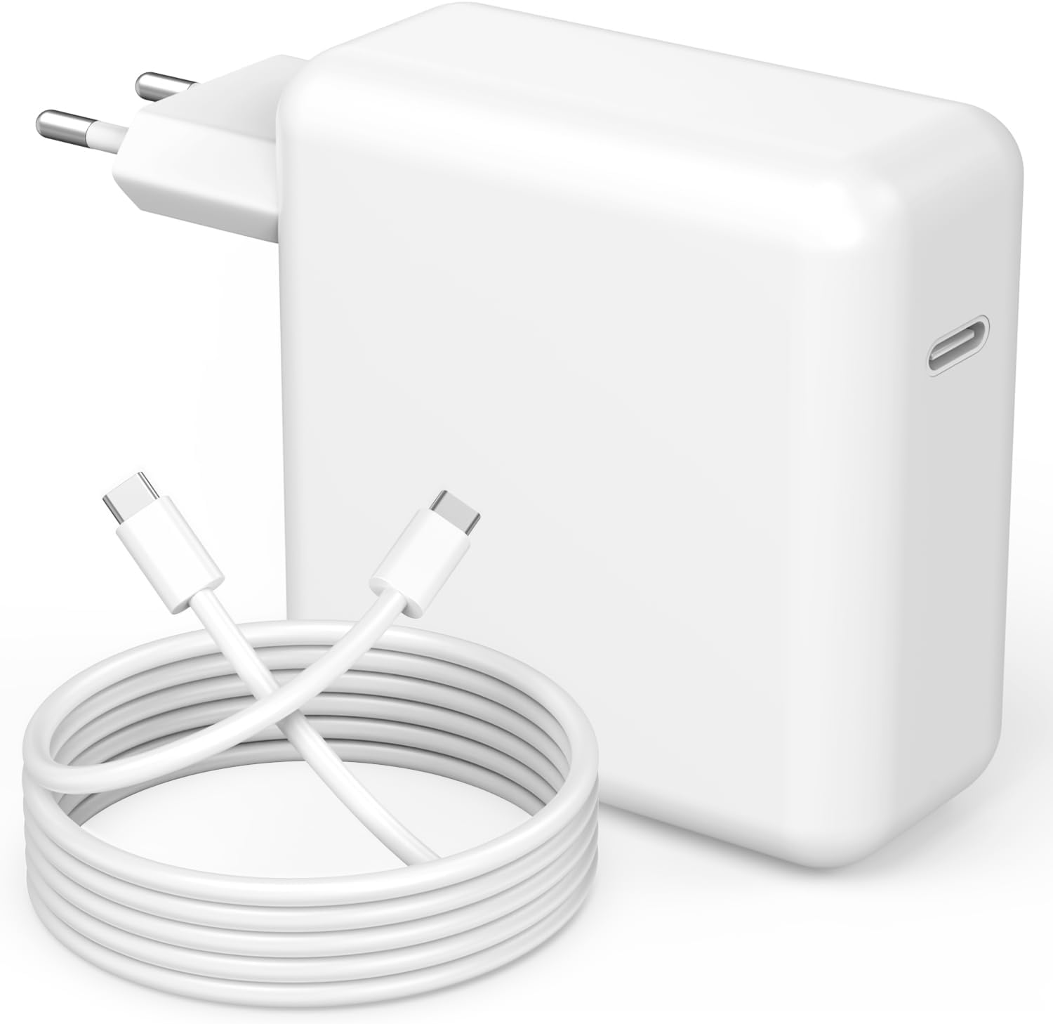 Detalle de Shunapse 67W USB-C-oplader voor MacBook met inklapbare stekker en kabel van 2 m
